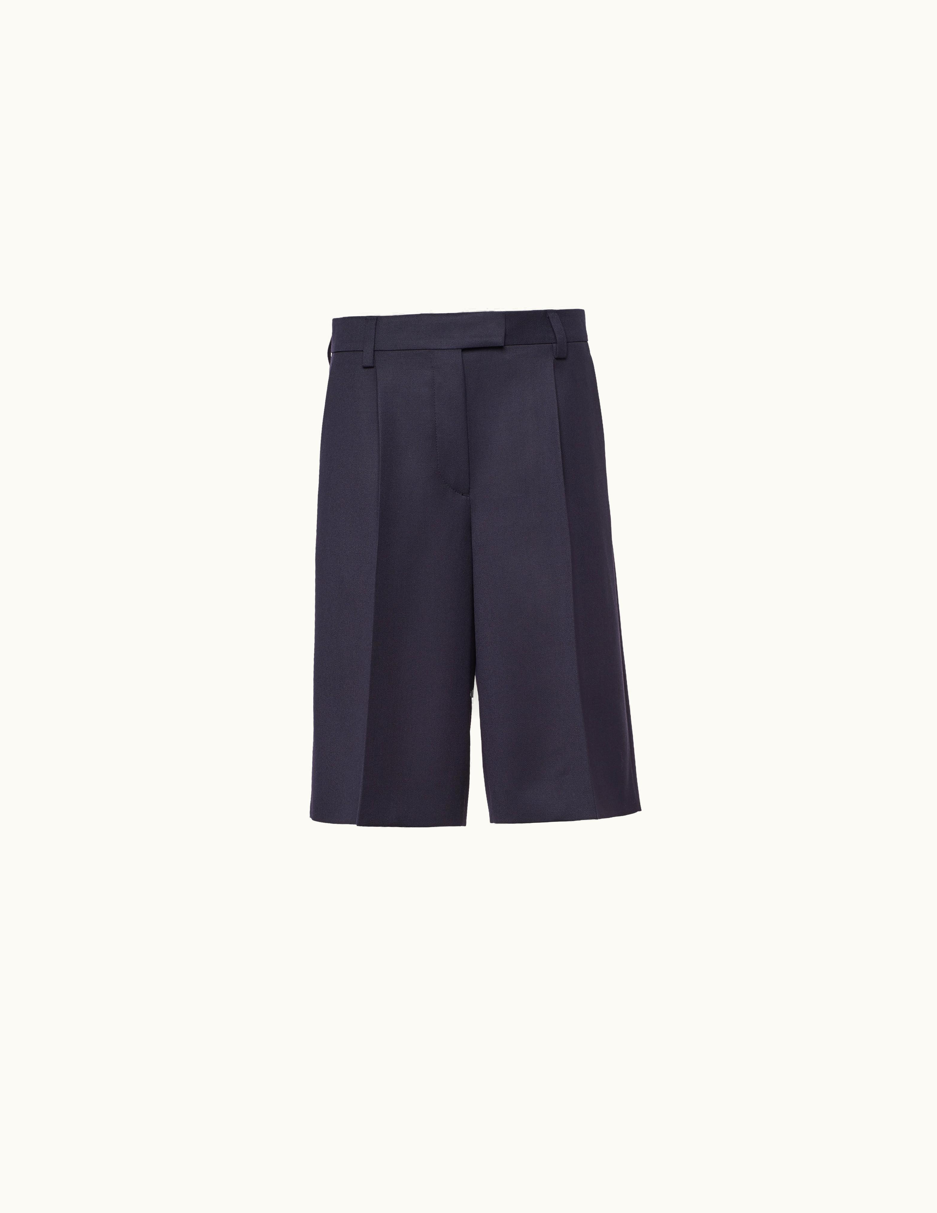 Prada Prada Navy Gabardine Bermuda Shorts