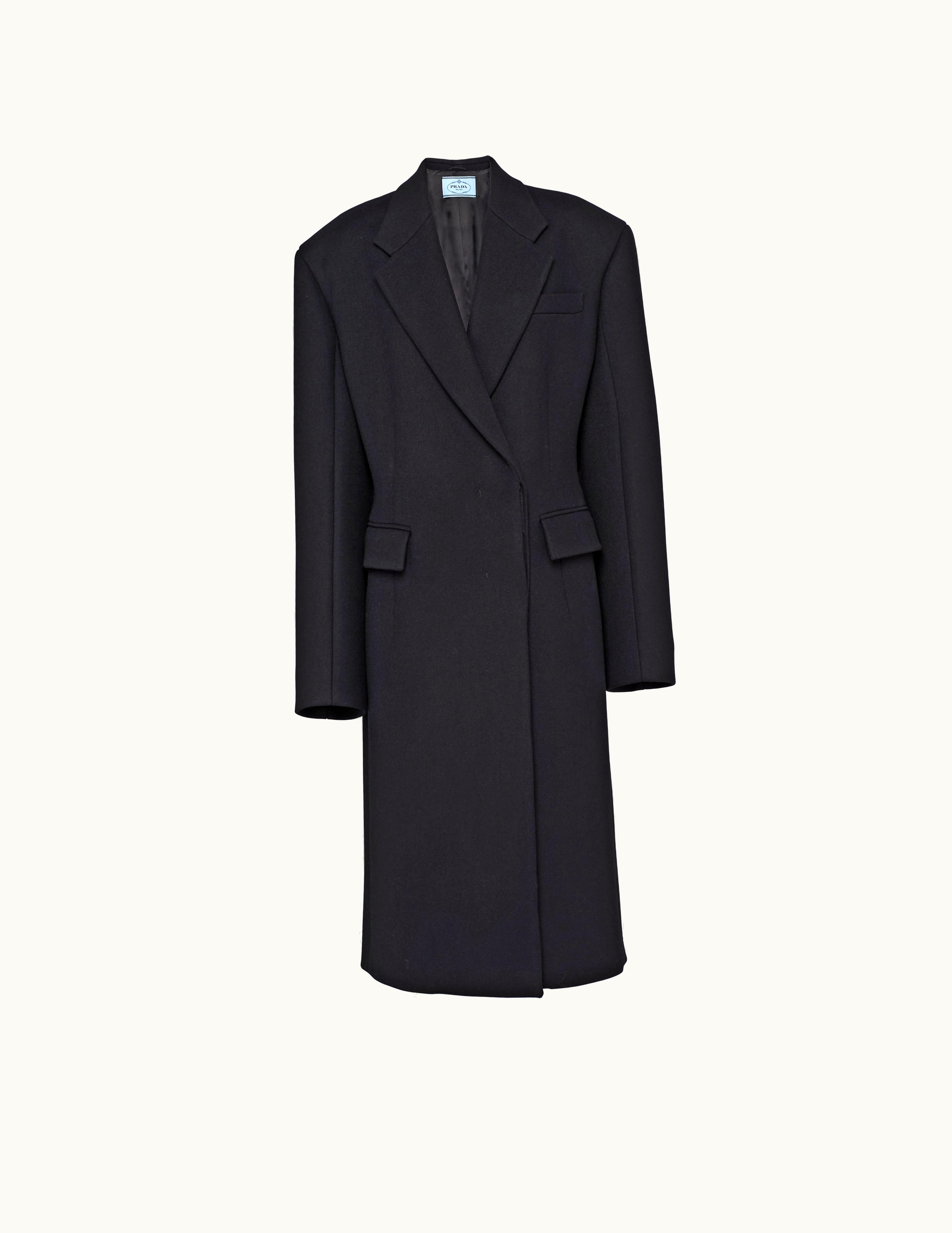 Prada Prada Black Double-breasted Cloth Coat