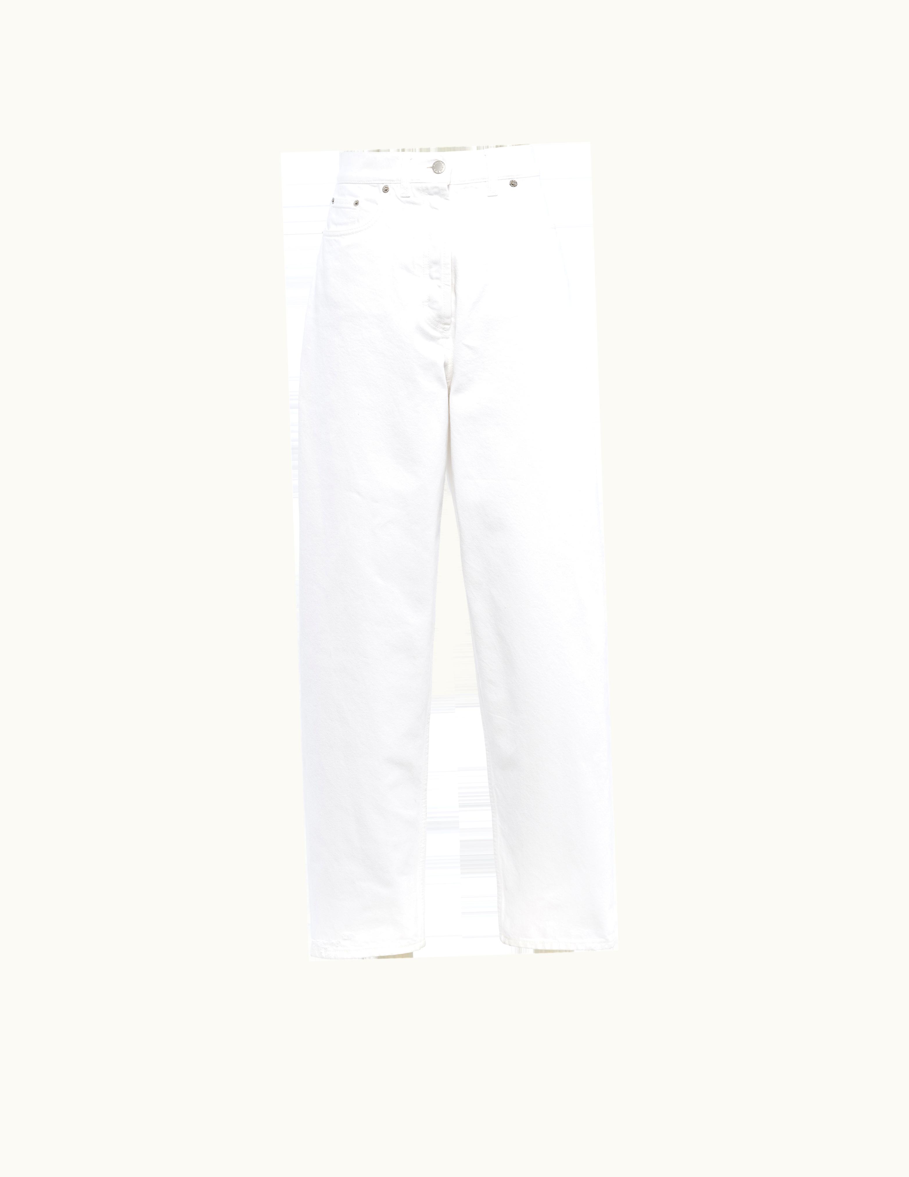 Prada Prada White Organic Denim Five-pocket Trousers