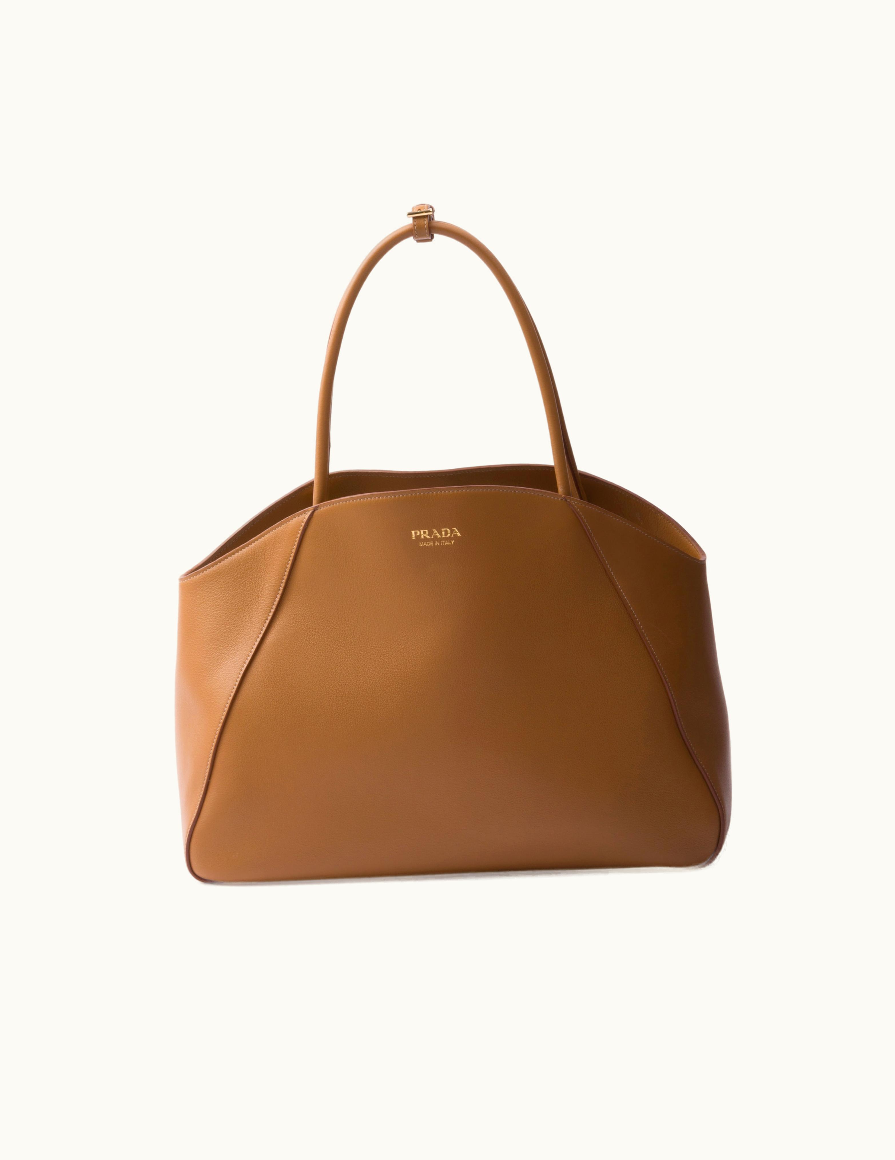 Prada Prada Large Leather Tote Bag Caramel