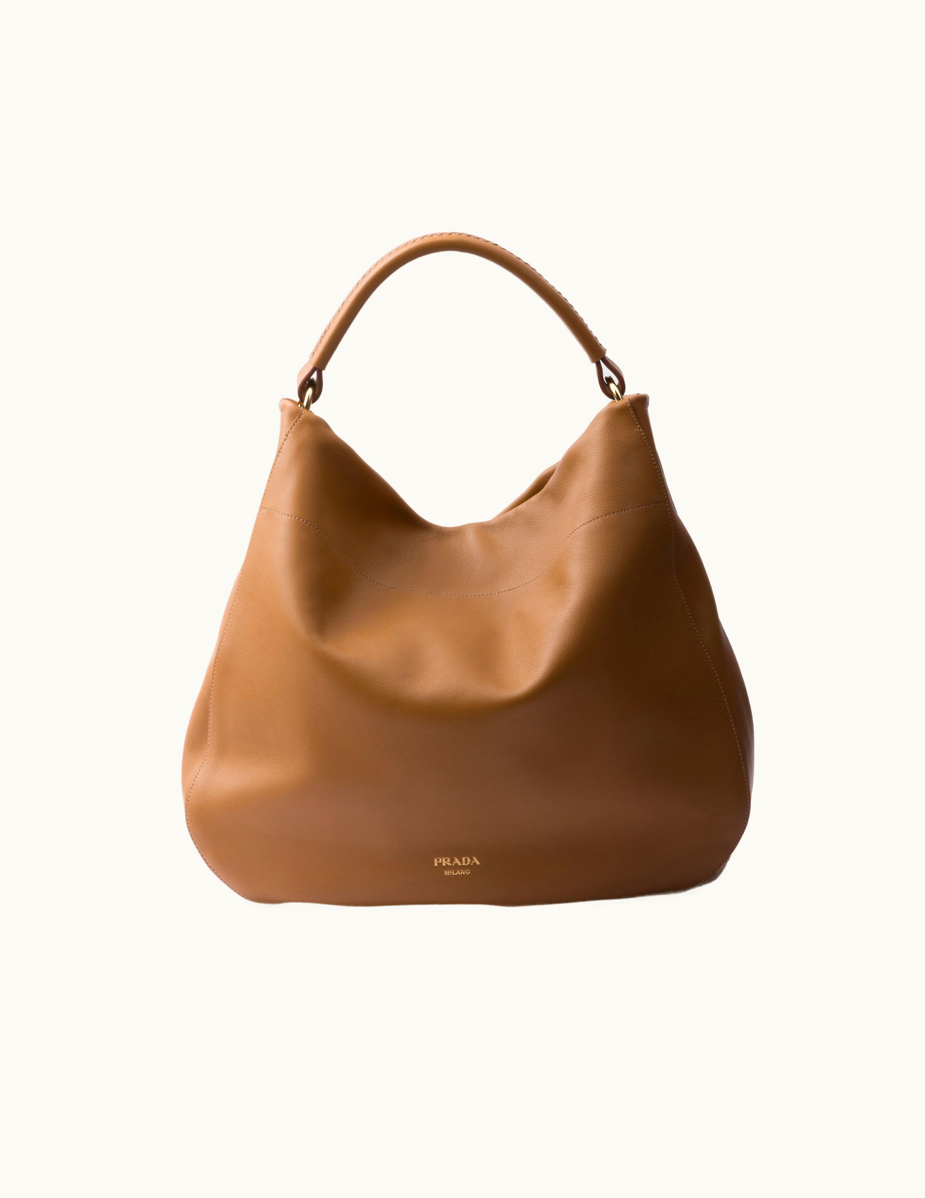 Prada Prada Caramel Large Leather Shoulder Bag