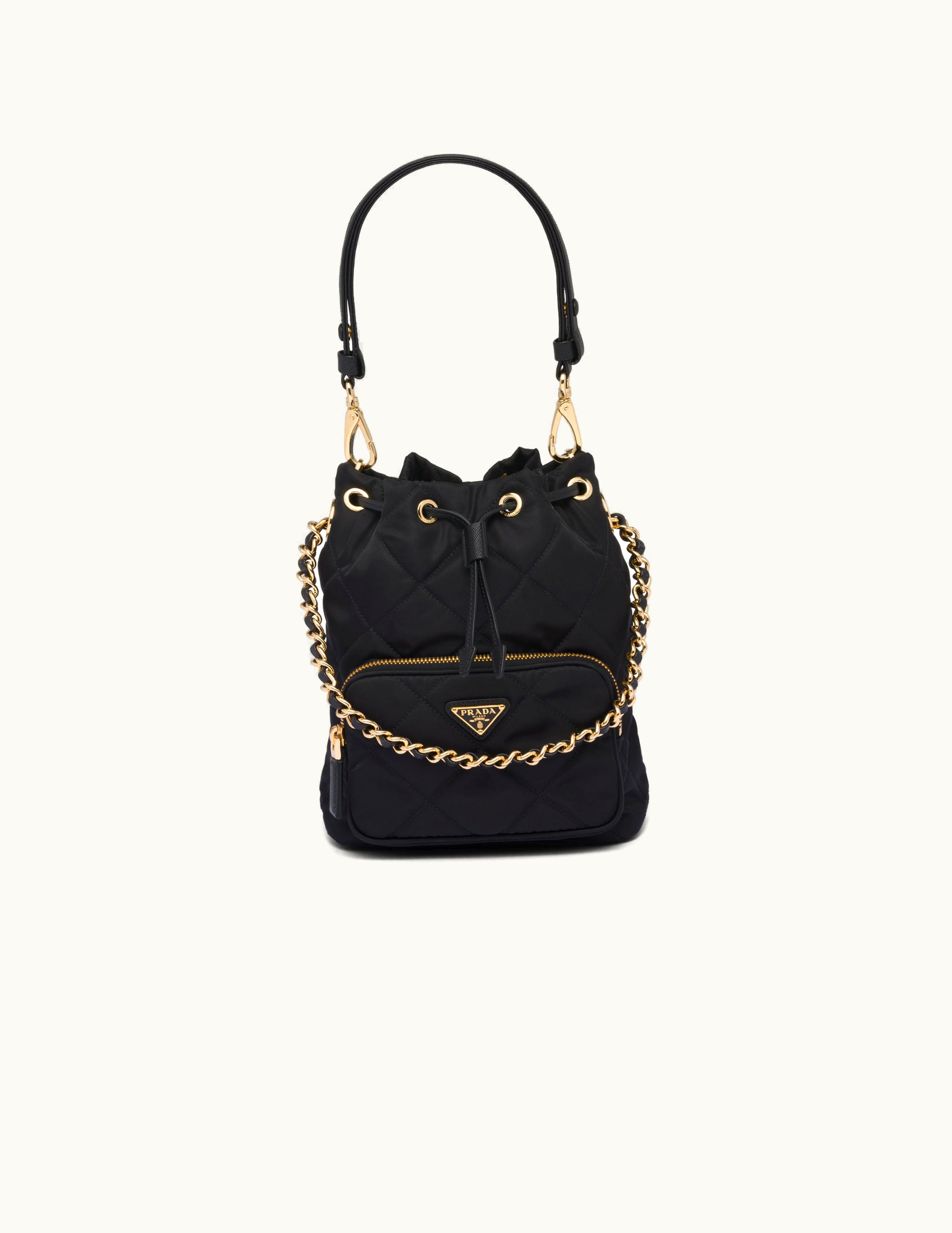 Prada Black Prada Re-edition 1995 Chaîne Re-nylon Shoulder Bag