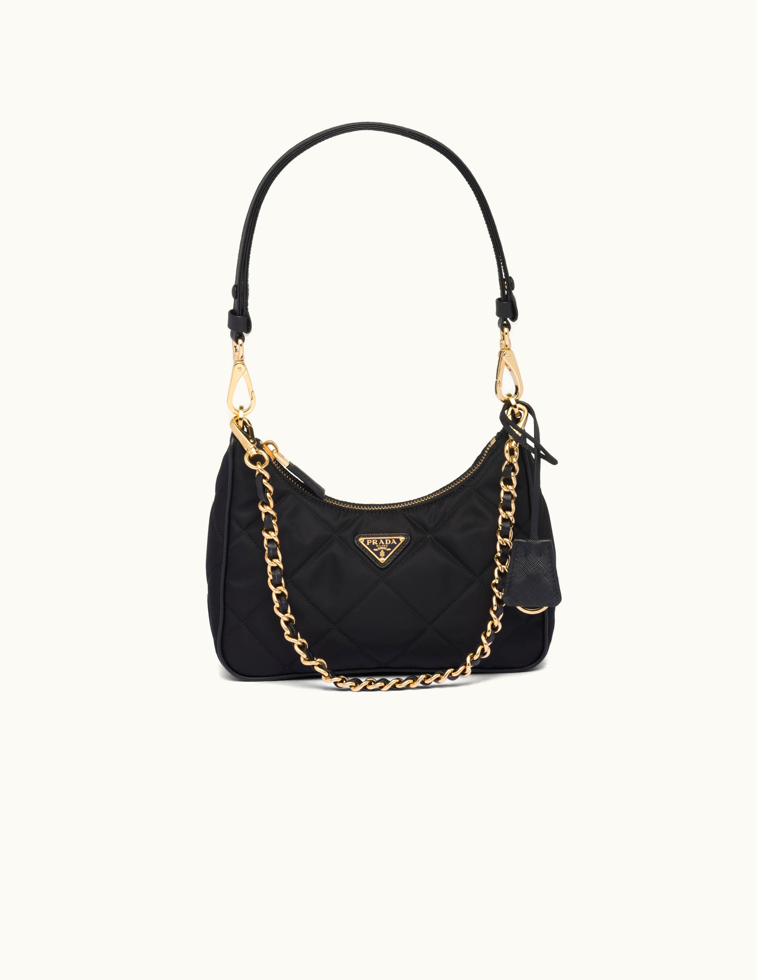 Prada Black Prada Re-edition 1995 Chaîne Re-nylon Mini-bag