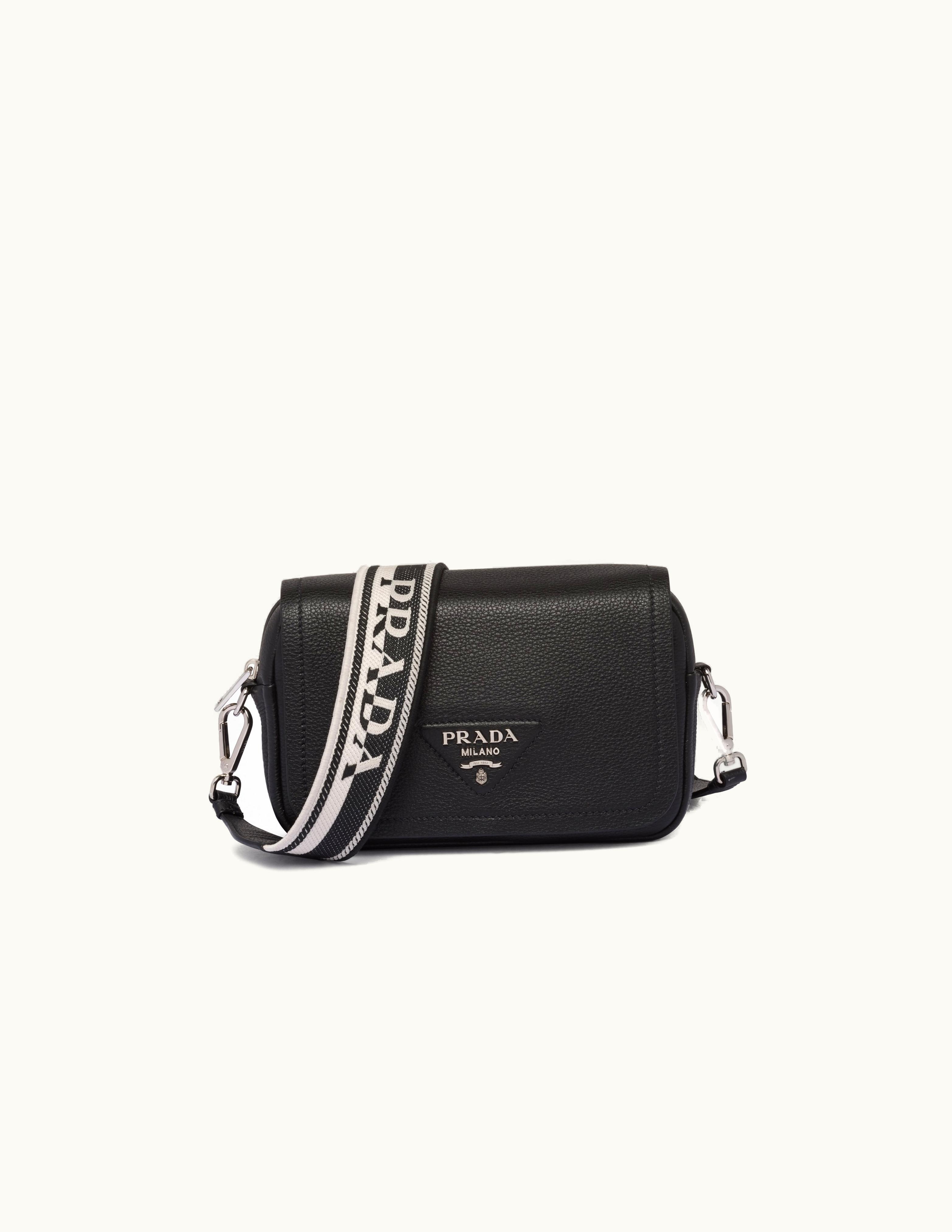 Prada Prada Elite Black Leather Shoulder Bag
