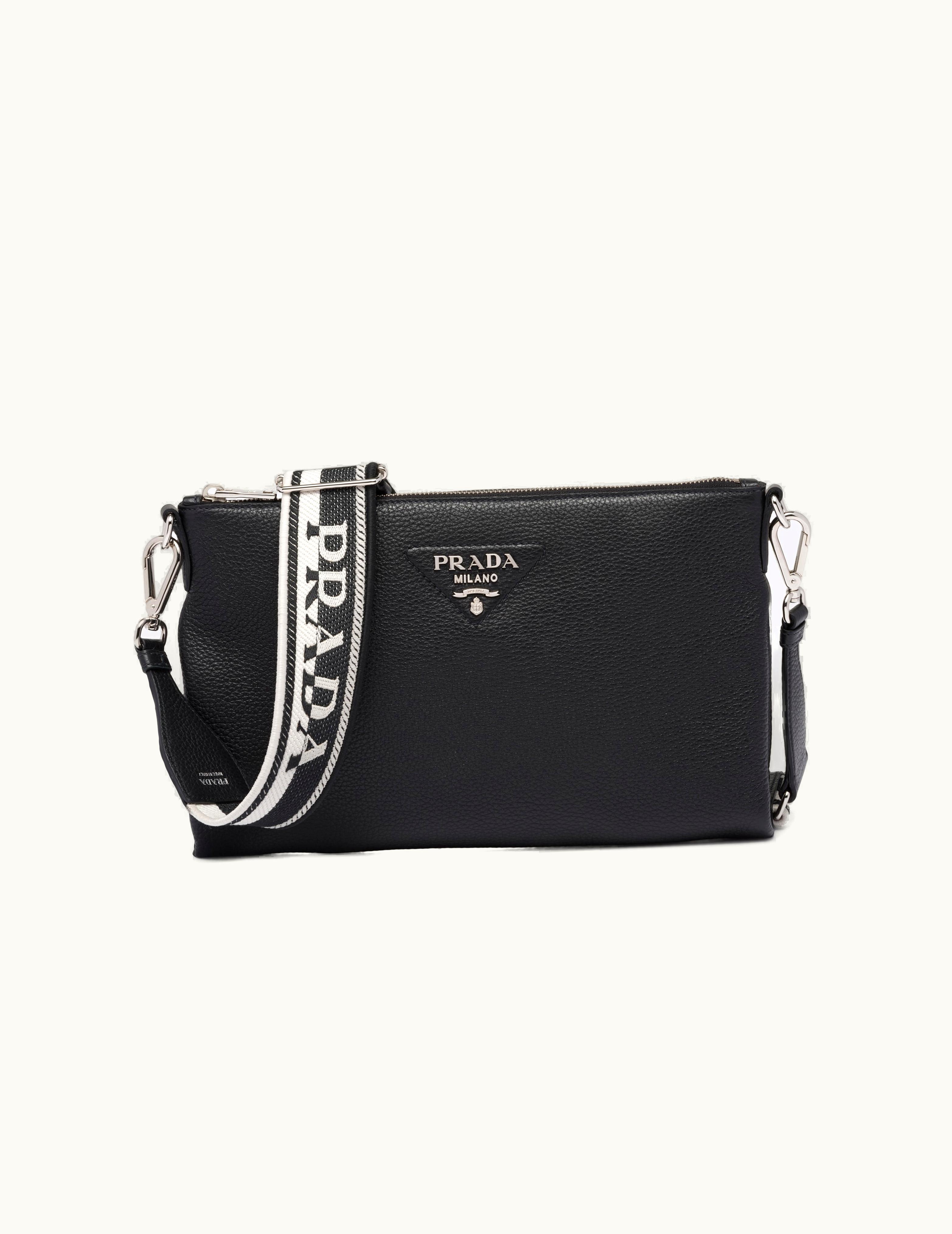 Prada Prada Black Leather Shoulder Bag 1BH050_2DKV_F0002_V_3OM