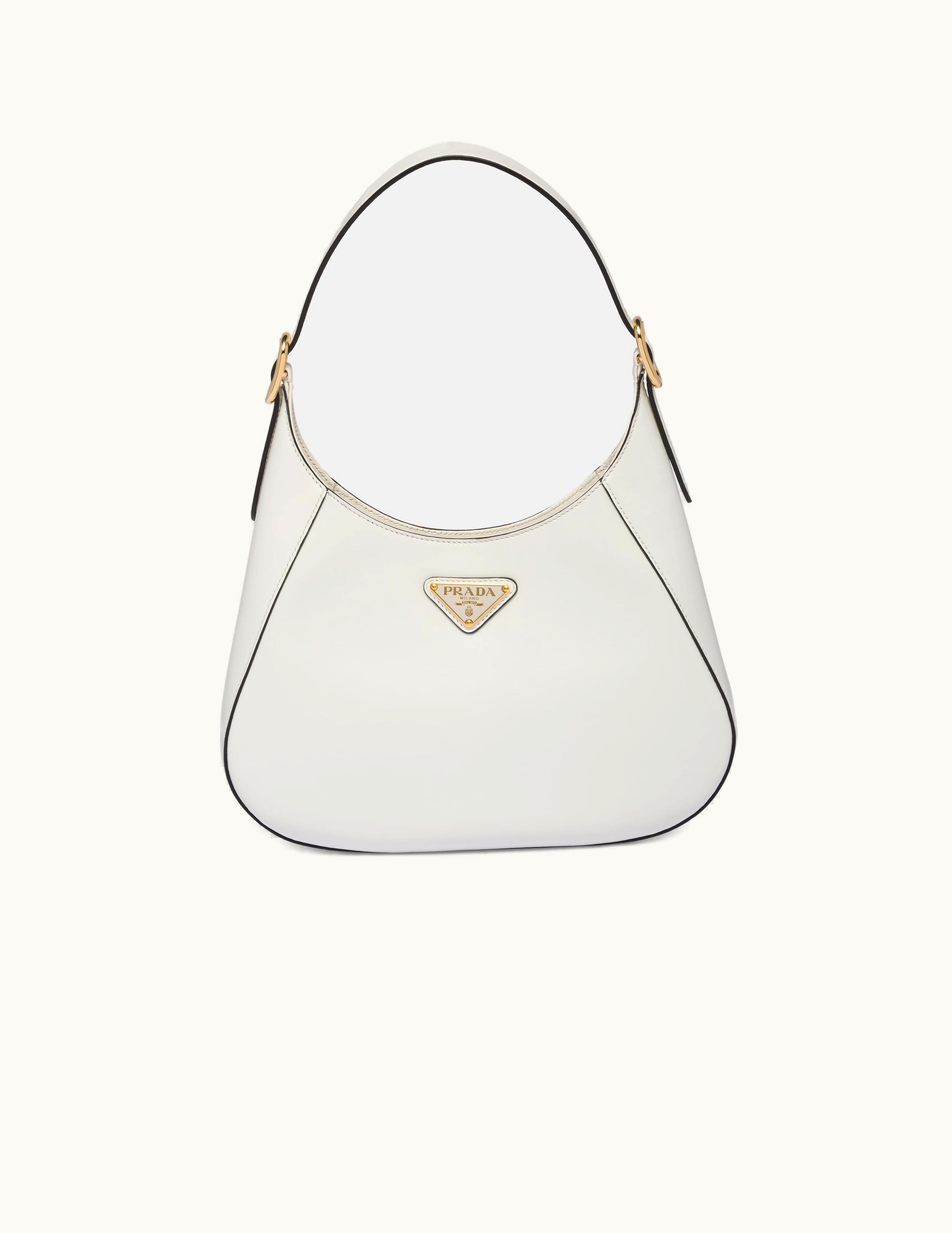 Prada Prada White Leather Shoulder Bag