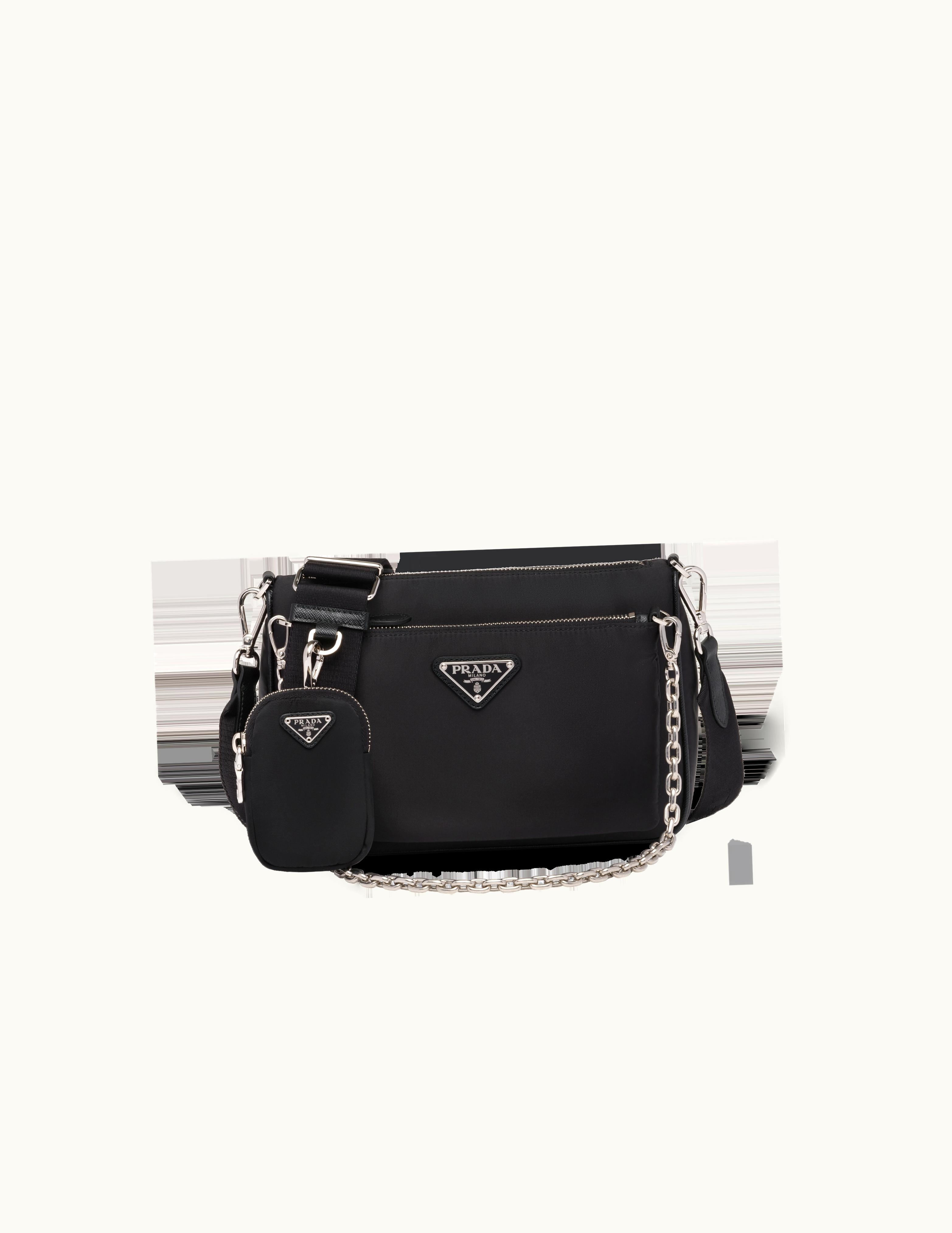 Prada Prada Saffiano Re-nylon Shoulder Bag Black