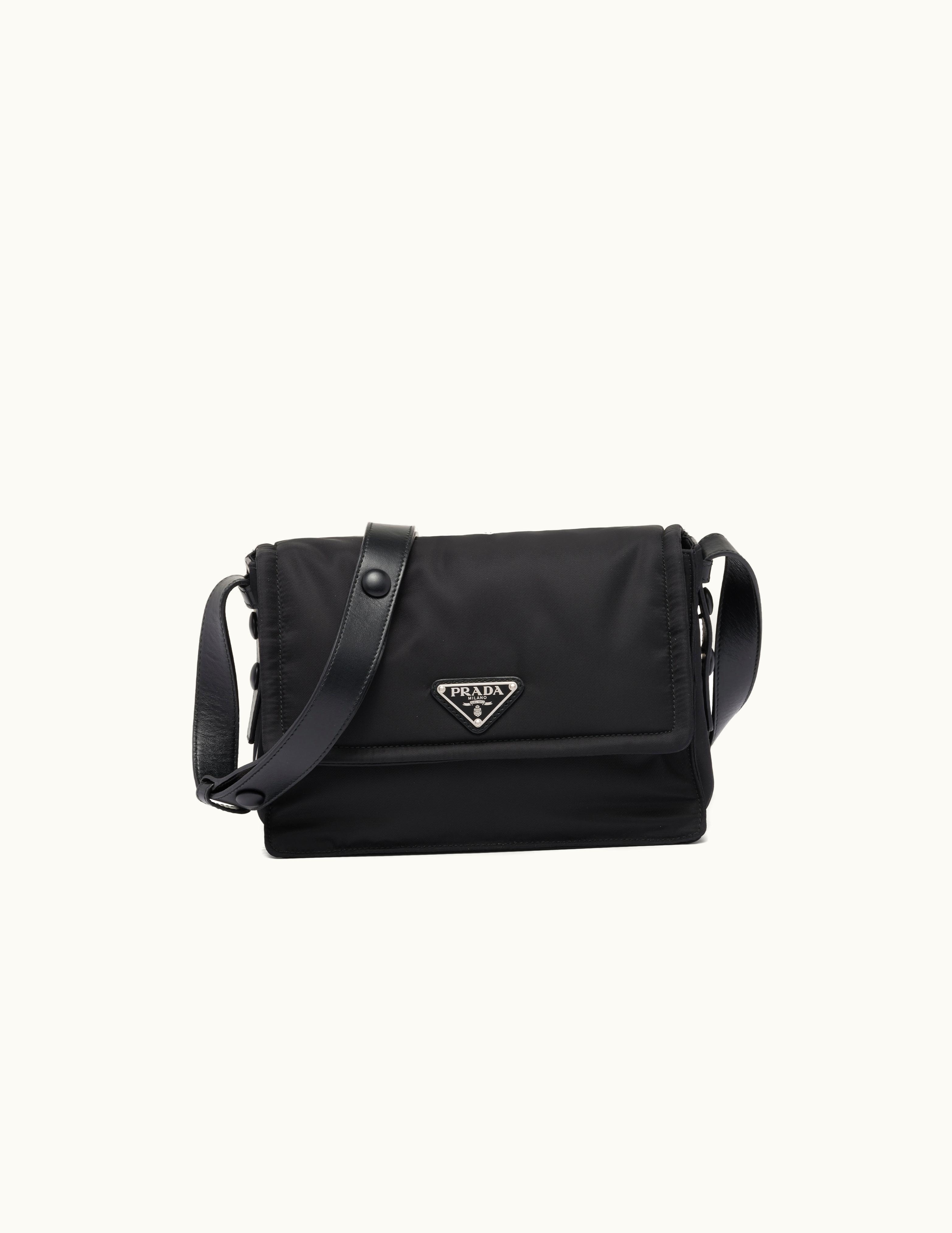 Prada Prada Black Small Padded Re-nylon Shoulder Bag