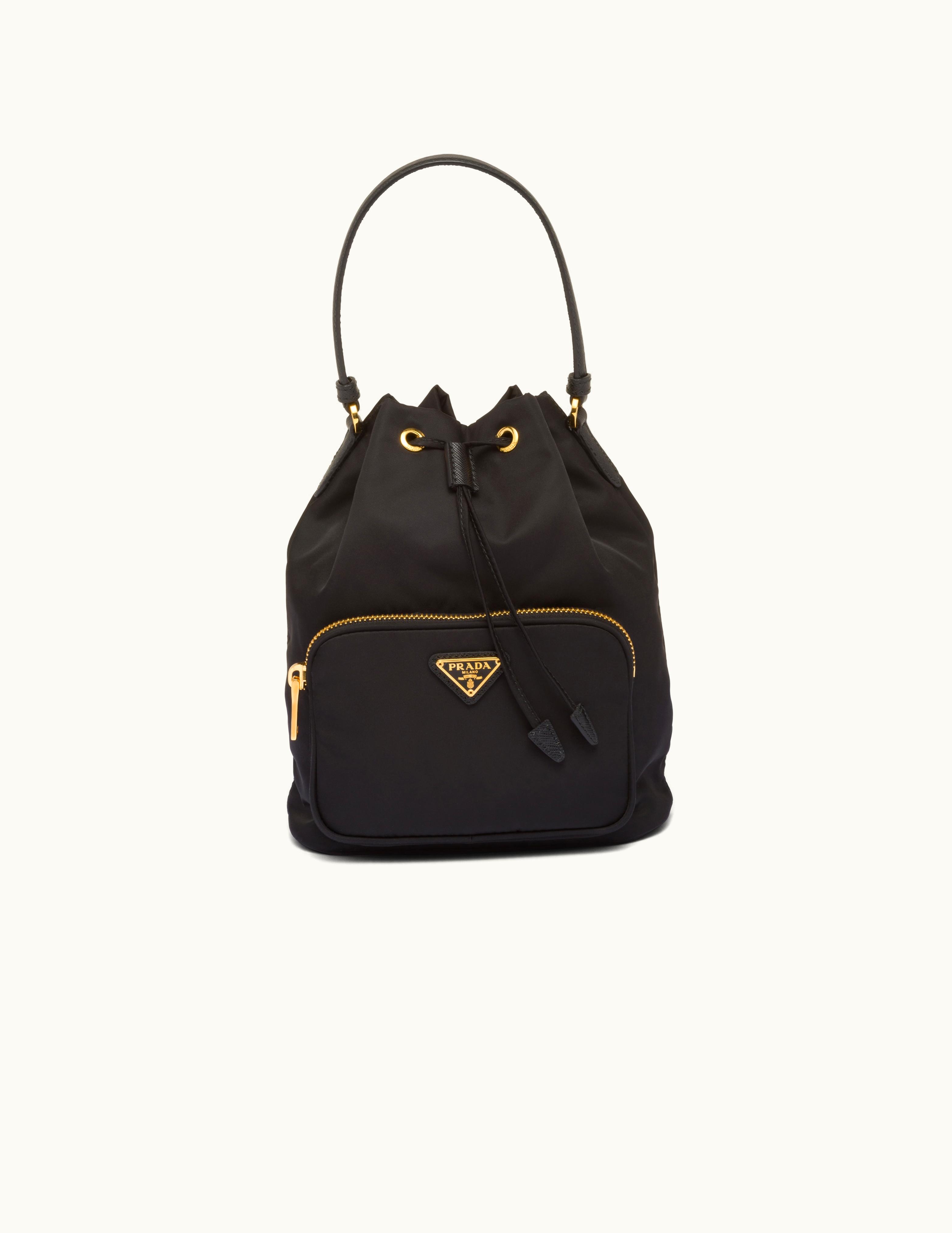 Prada Black Prada Duet Re-nylon Bucket Bag