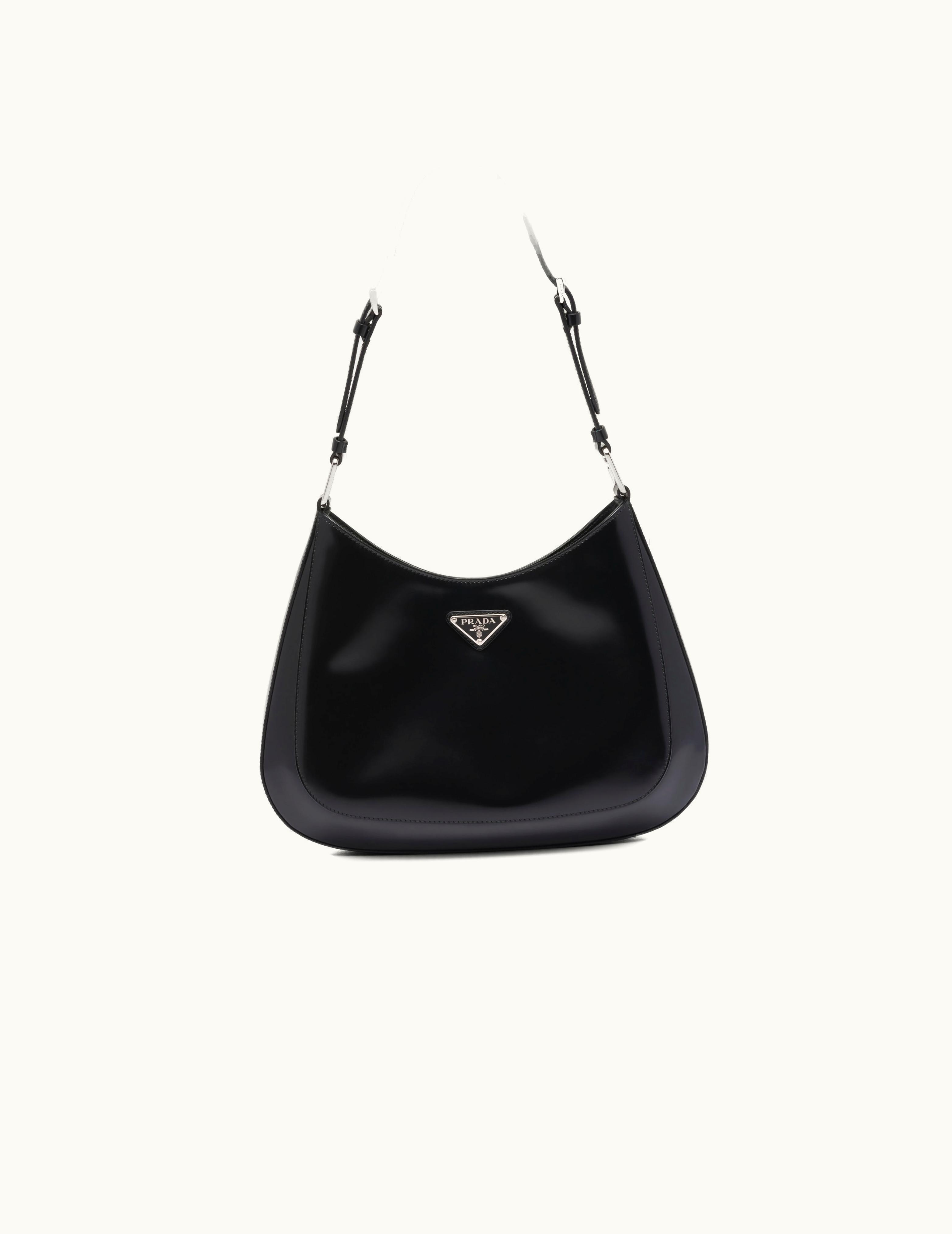 Prada Prada Cleo Leather Shoulder Bag Black