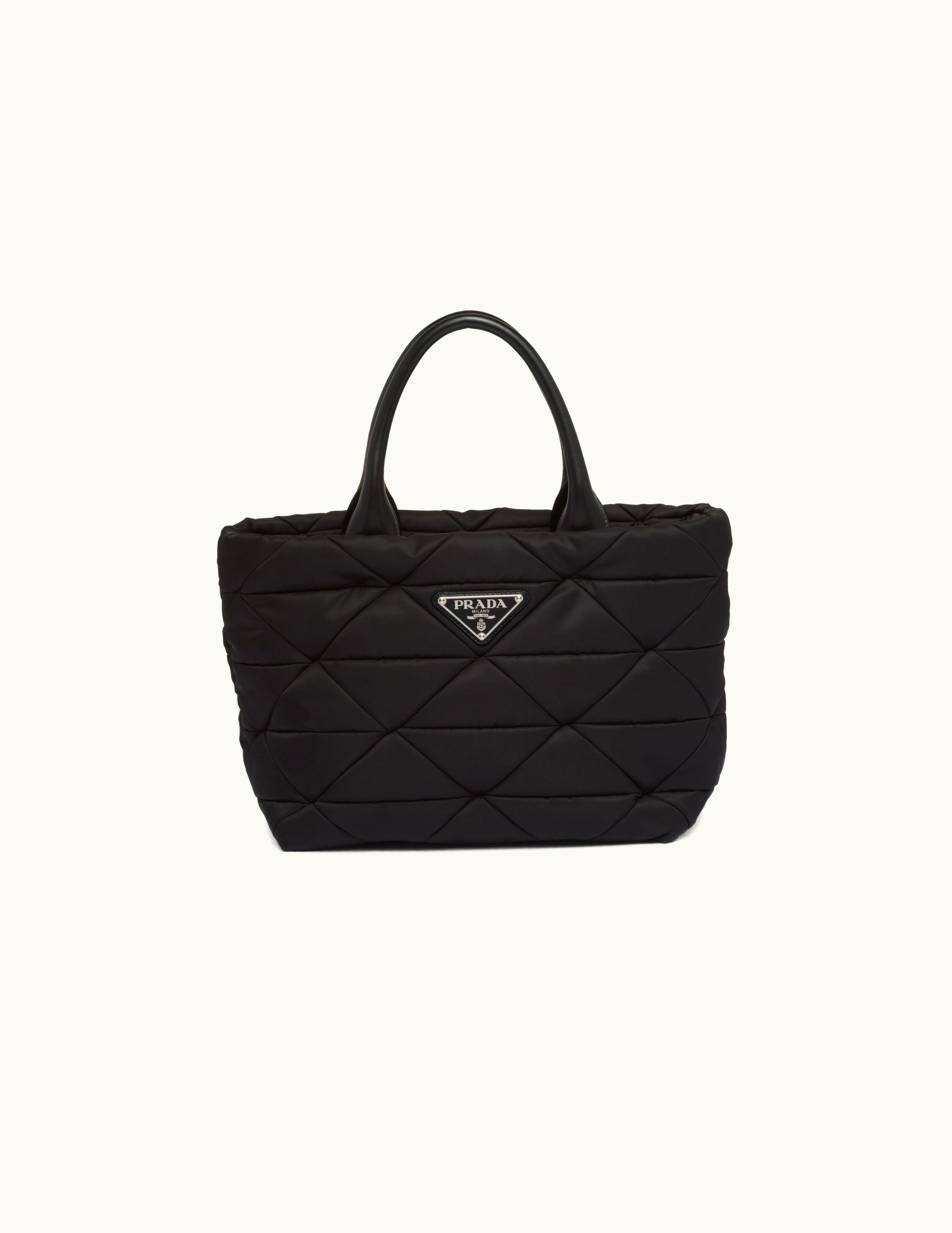 Prada Prada Black Small Re-nylon Padded Tote Bag
