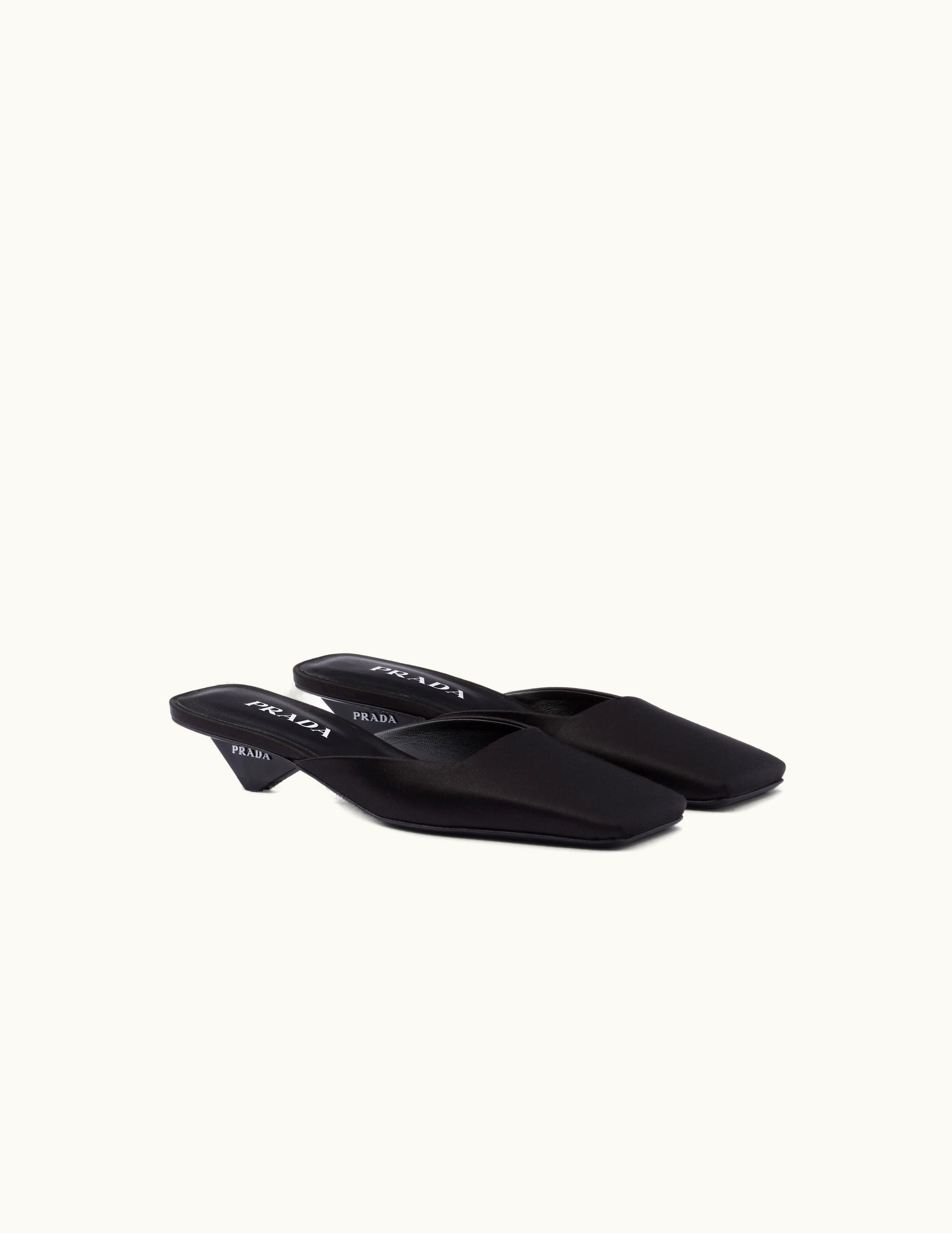 Prada Prada Black Satin Mules