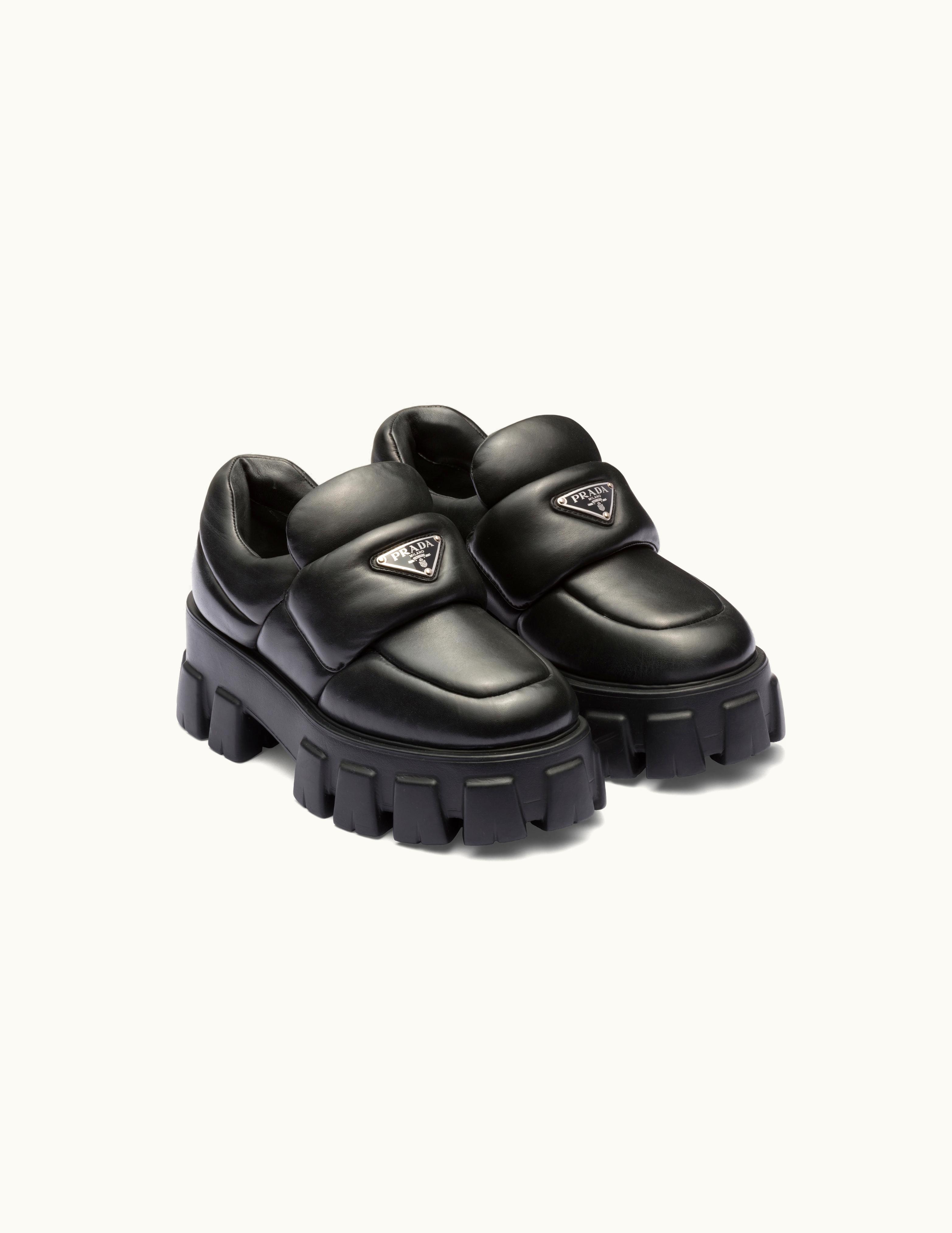 Prada Prada Black Soft Padded Nappa Leather Loafers