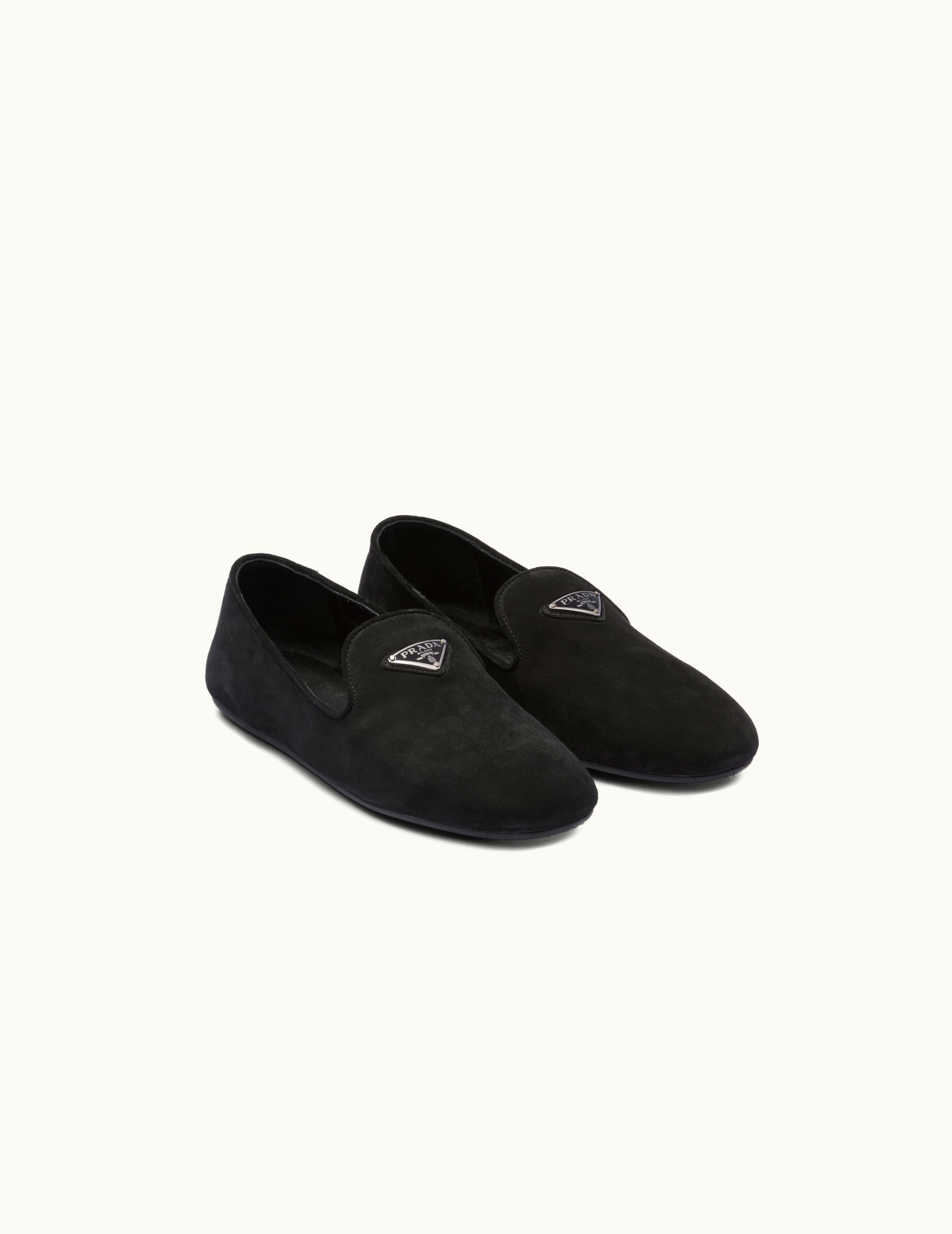 Prada Prada Black Suede Loafers