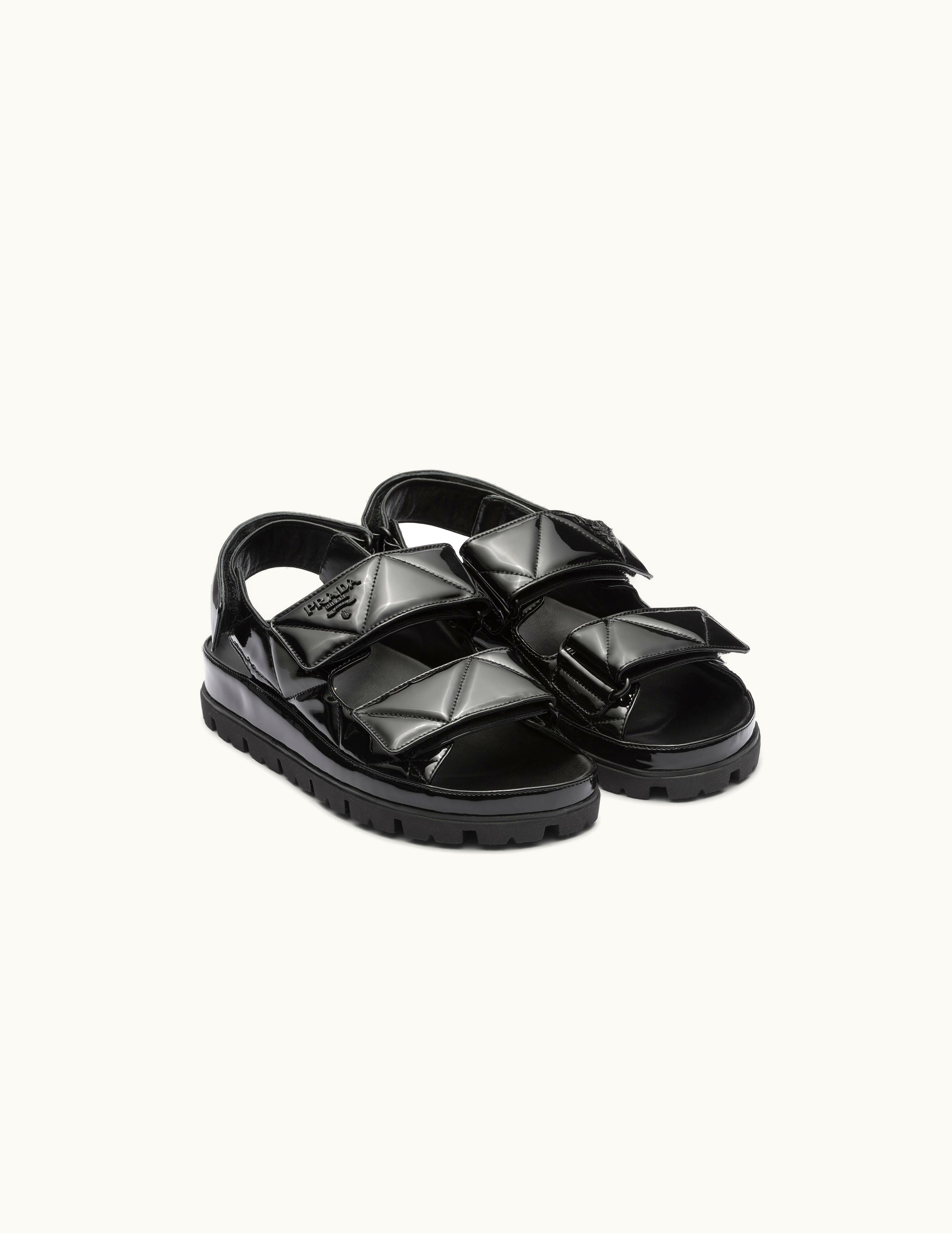 Prada Prada Lug Tread Rubber Sole Sandals Black