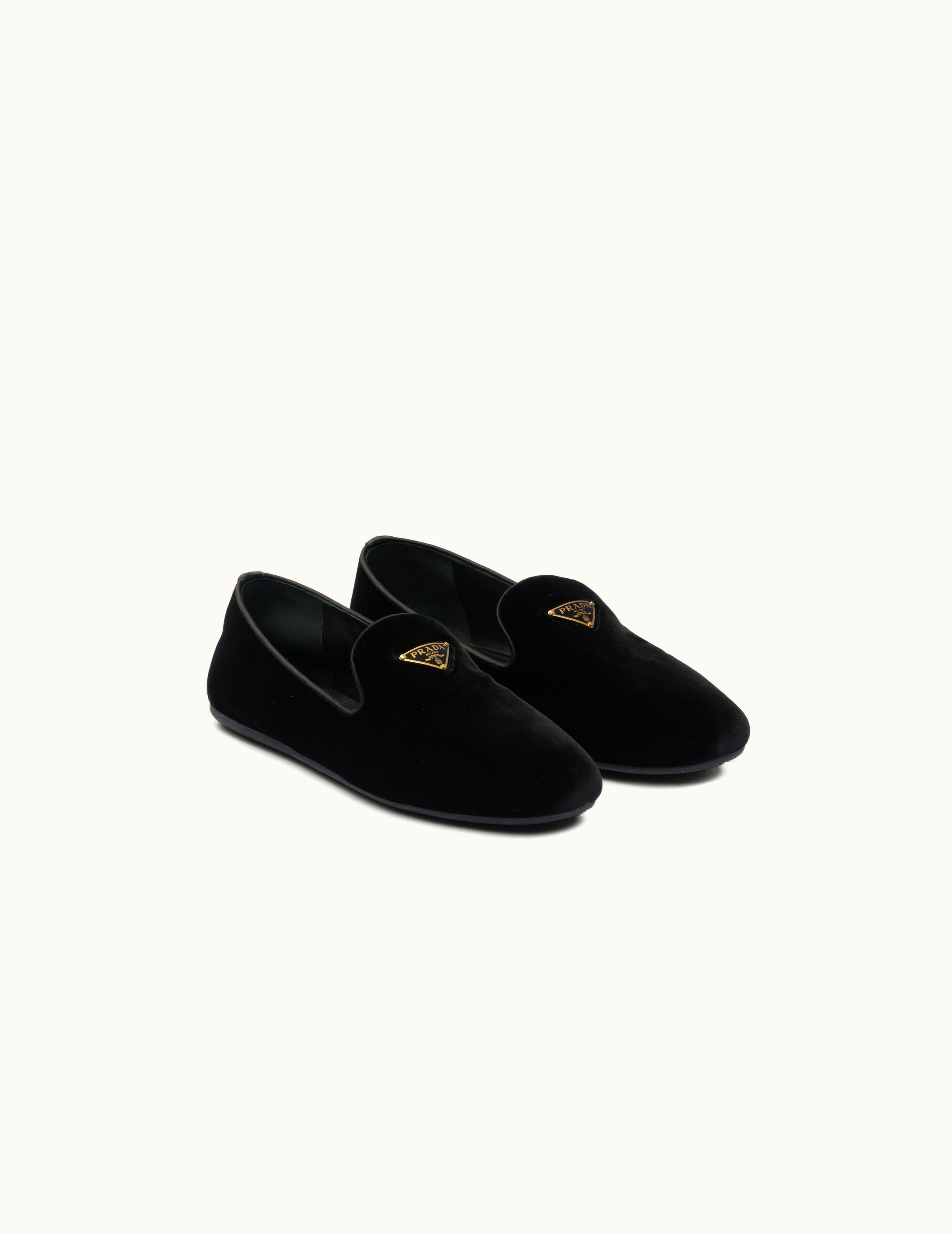 Prada Prada Black Velvet Loafers
