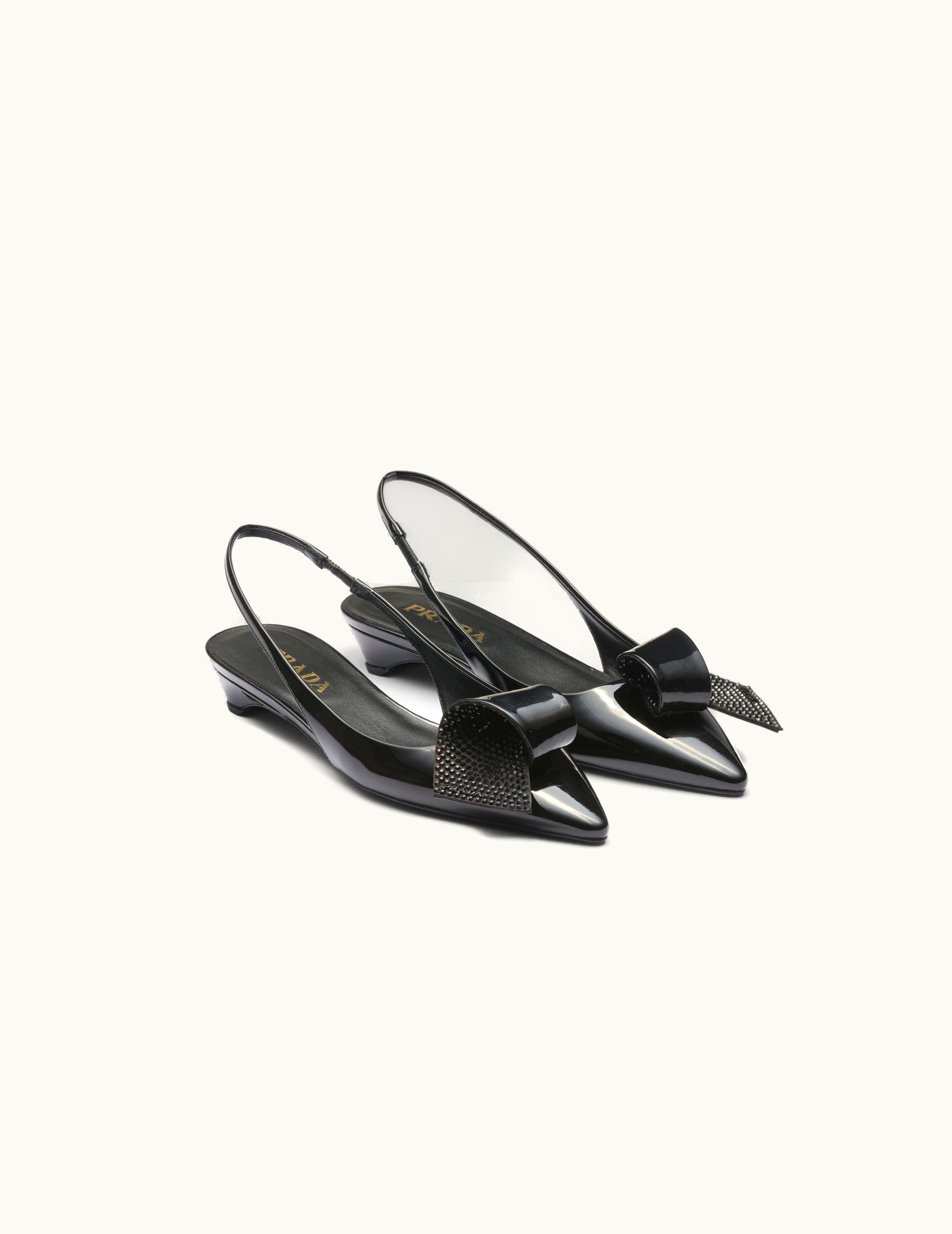 Prada Prada Black Patent Leather Slingback Pumps 1I345N_3LOC_F0002_F_025
