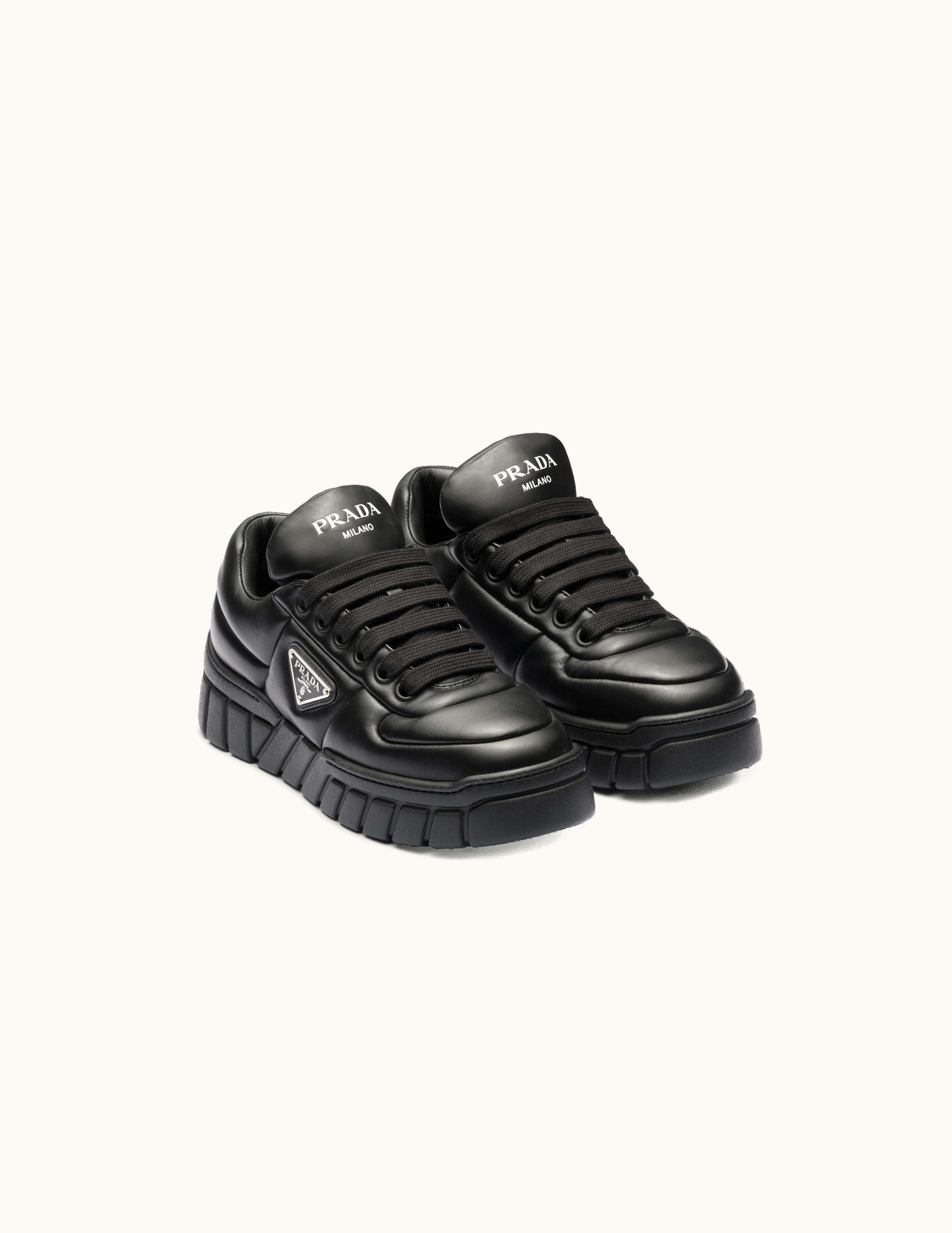 Prada Prada Padded Nappa Leather Sneakers Luxury Black