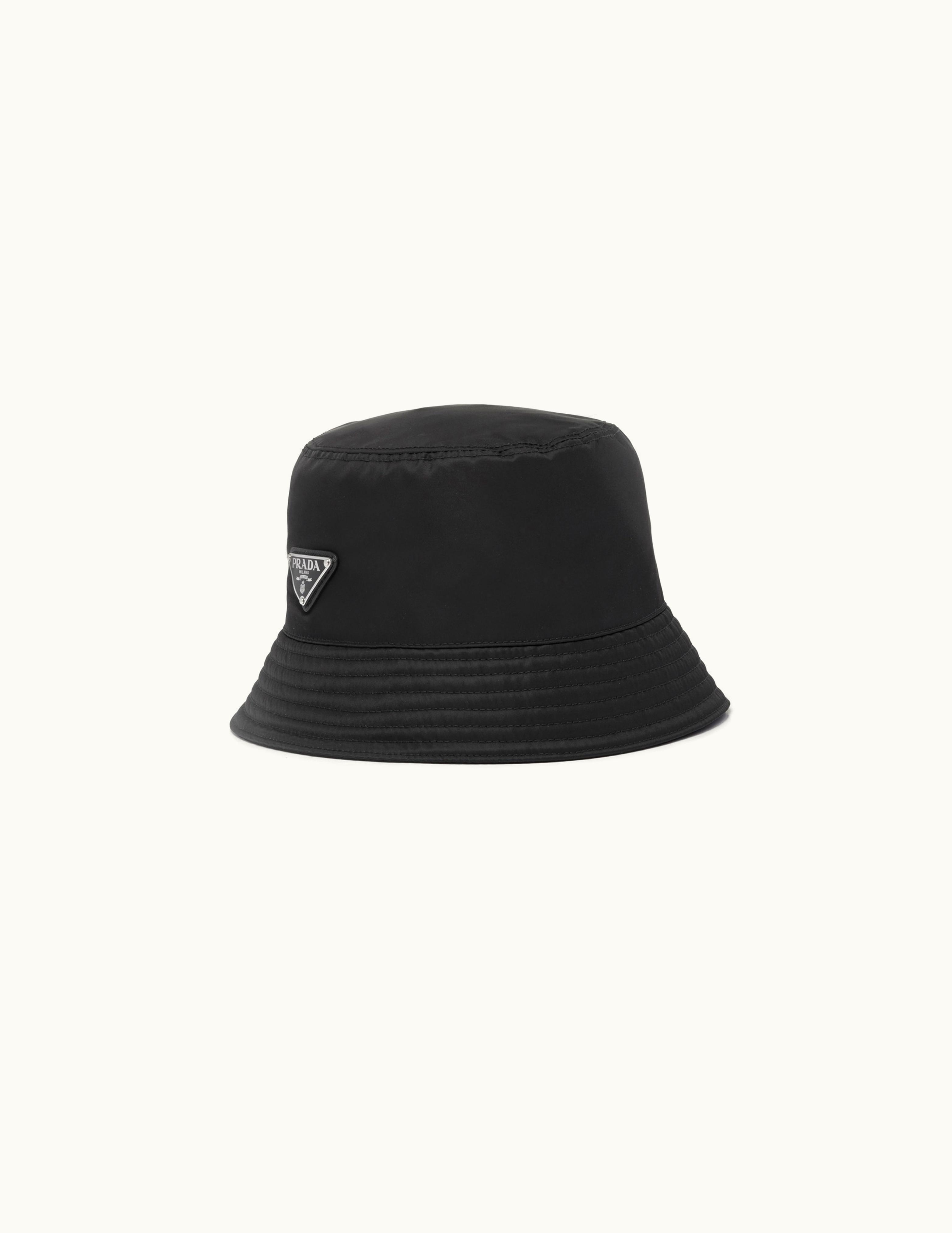 Prada Prada Enameled Triangle Logo Re-nylon Bucket Hat