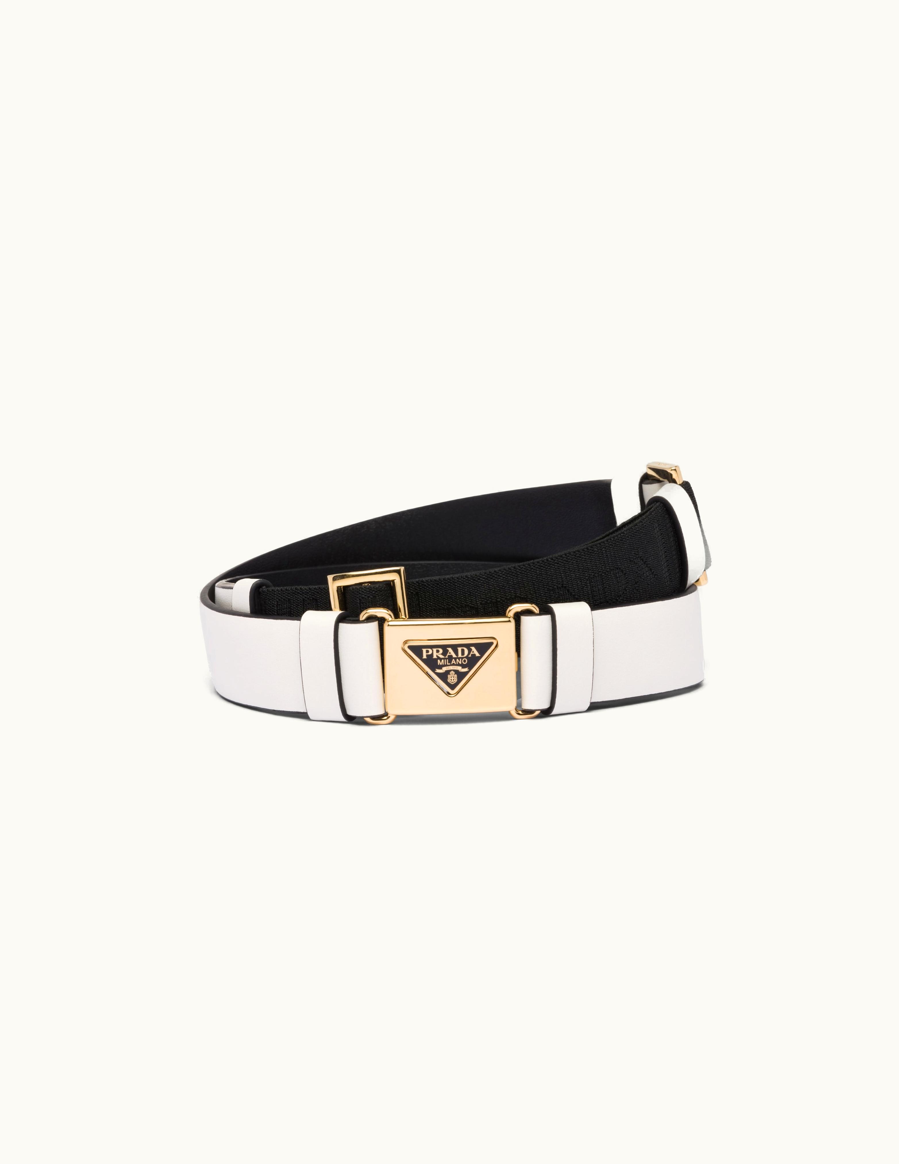 Prada Prada White Leather Belt
