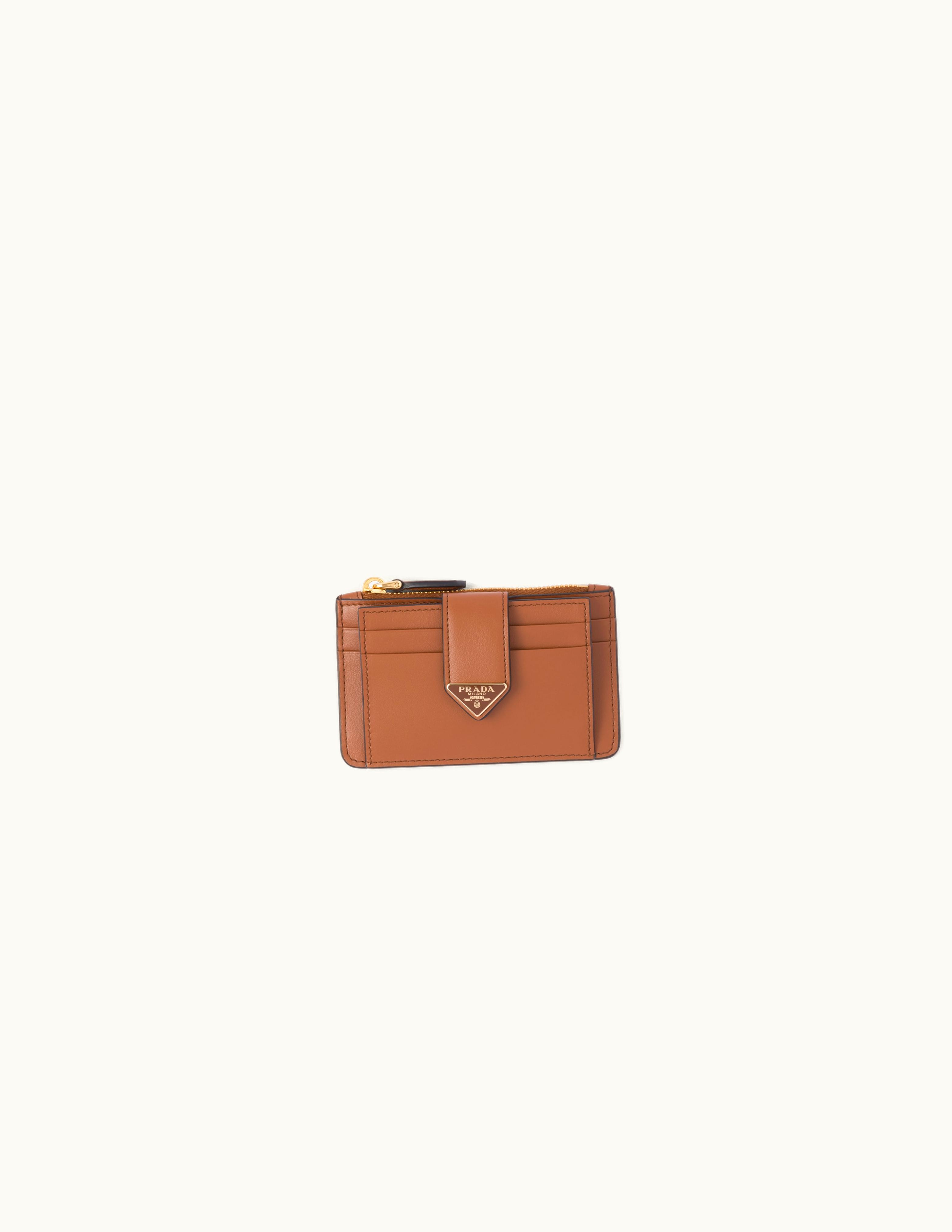 Prada Prada Cognac Leather Card Holder