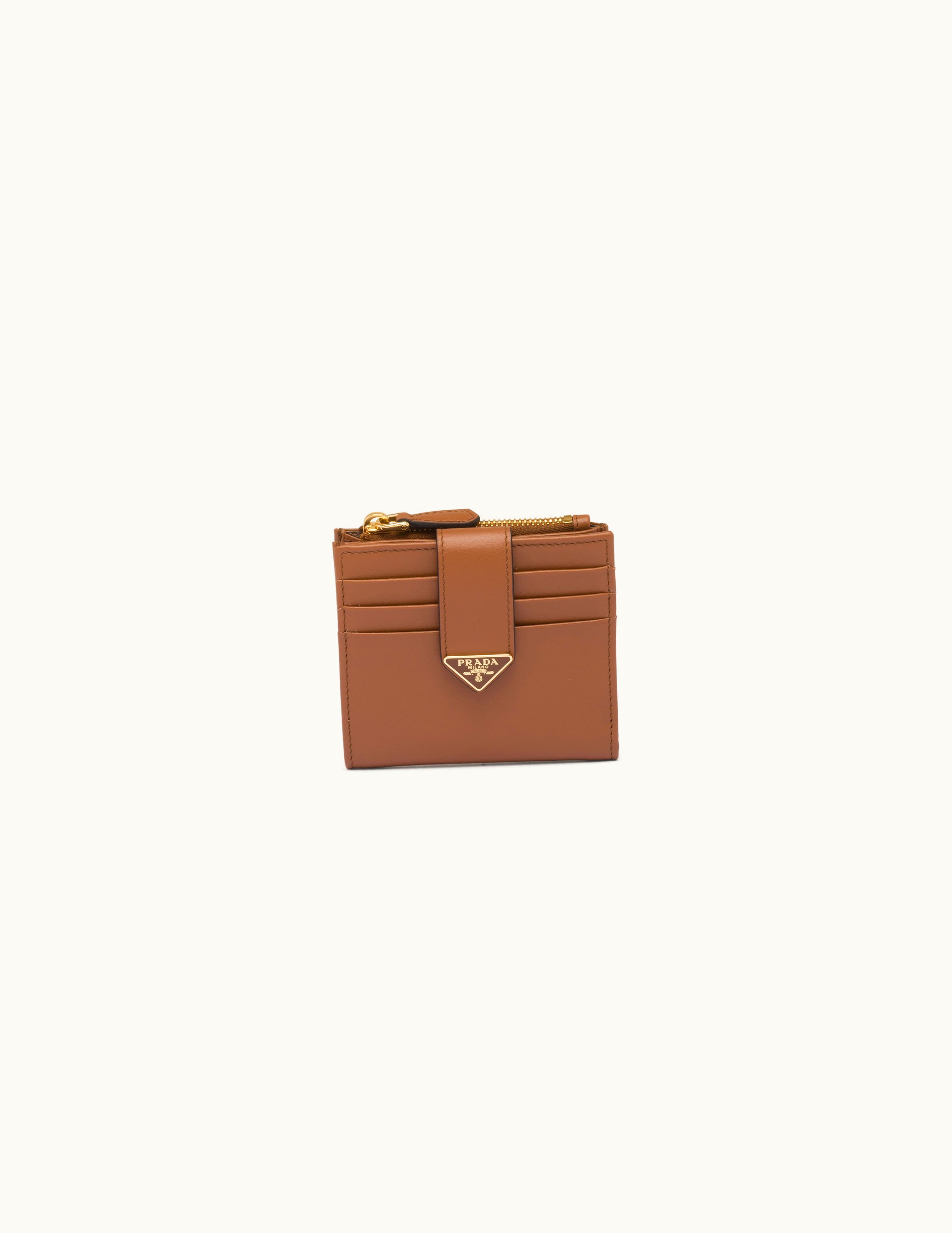 Prada Prada Cognac Luxe Small Leather Wallet
