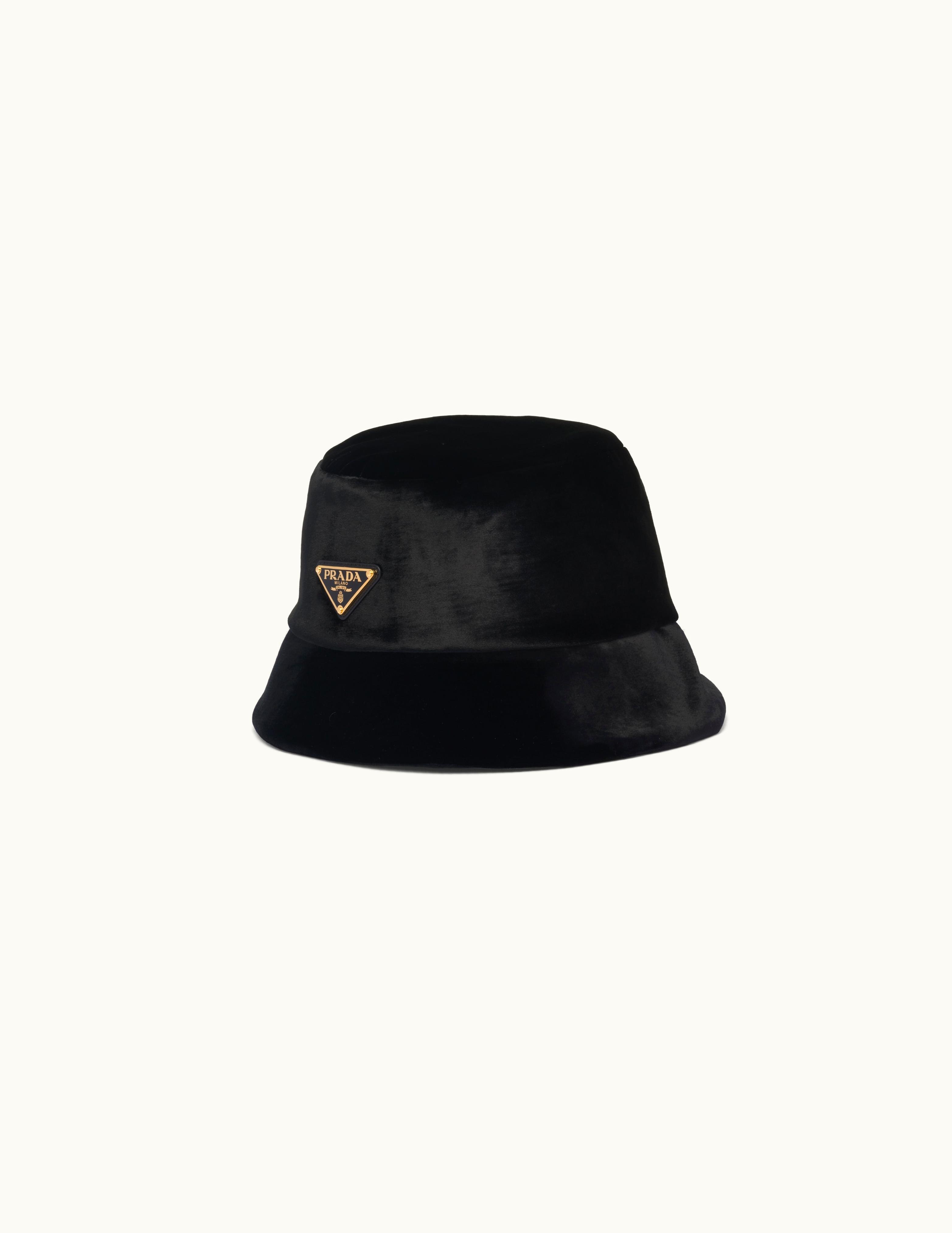 Prada Prada Black Velvet Bucket Hat