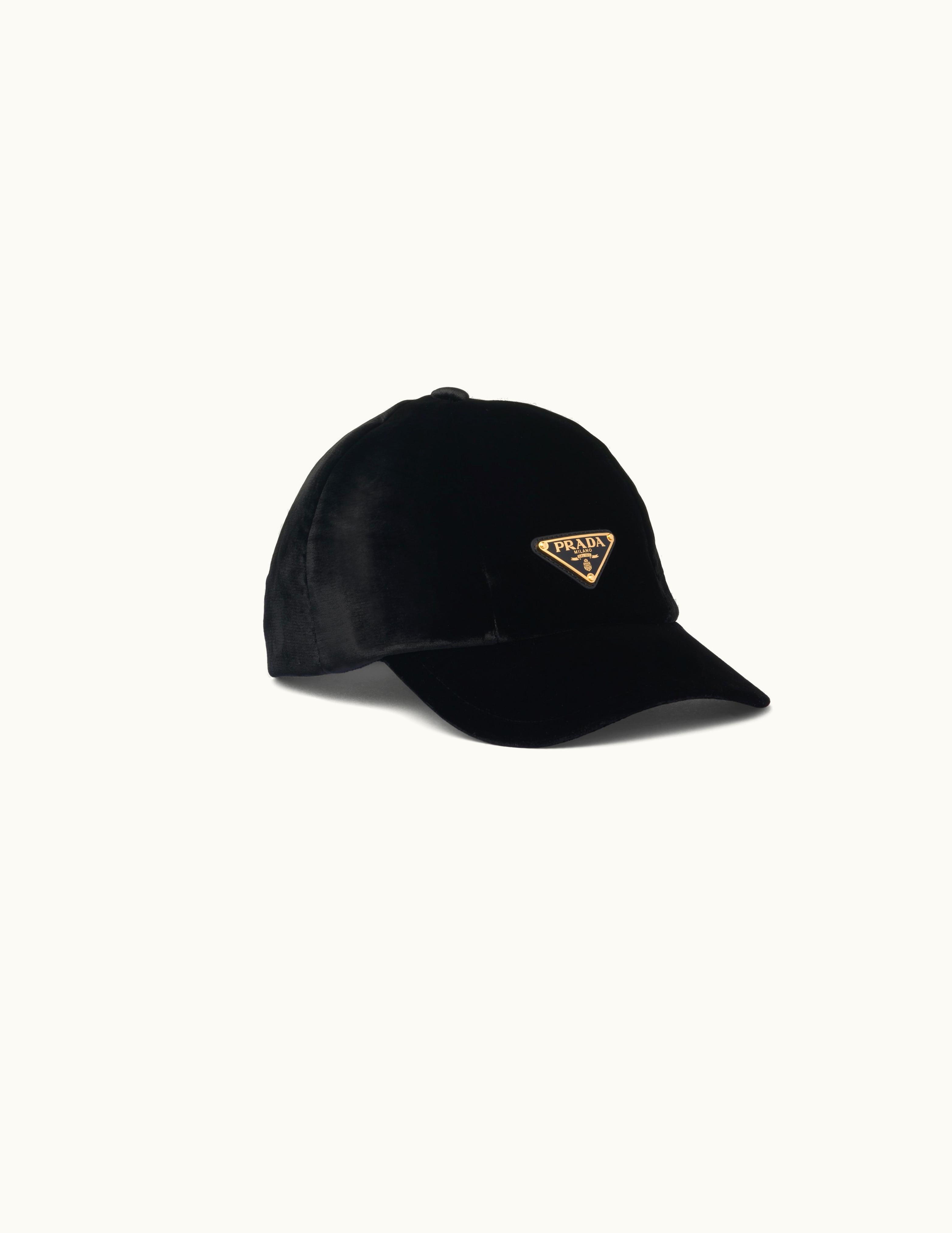 Prada Prada Black Velvet Baseball Cap