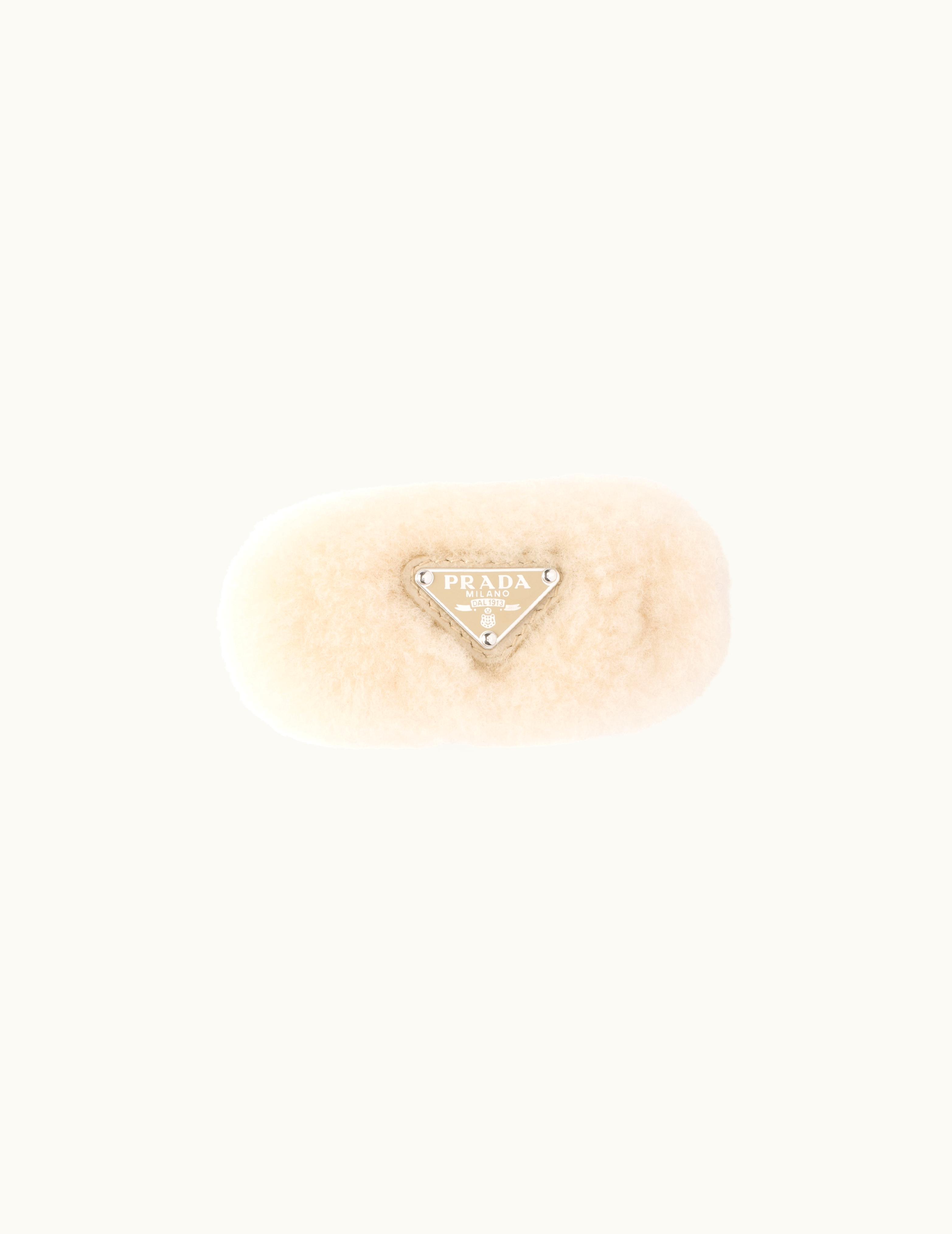Prada Prada Ecru Shearling Hair Clip