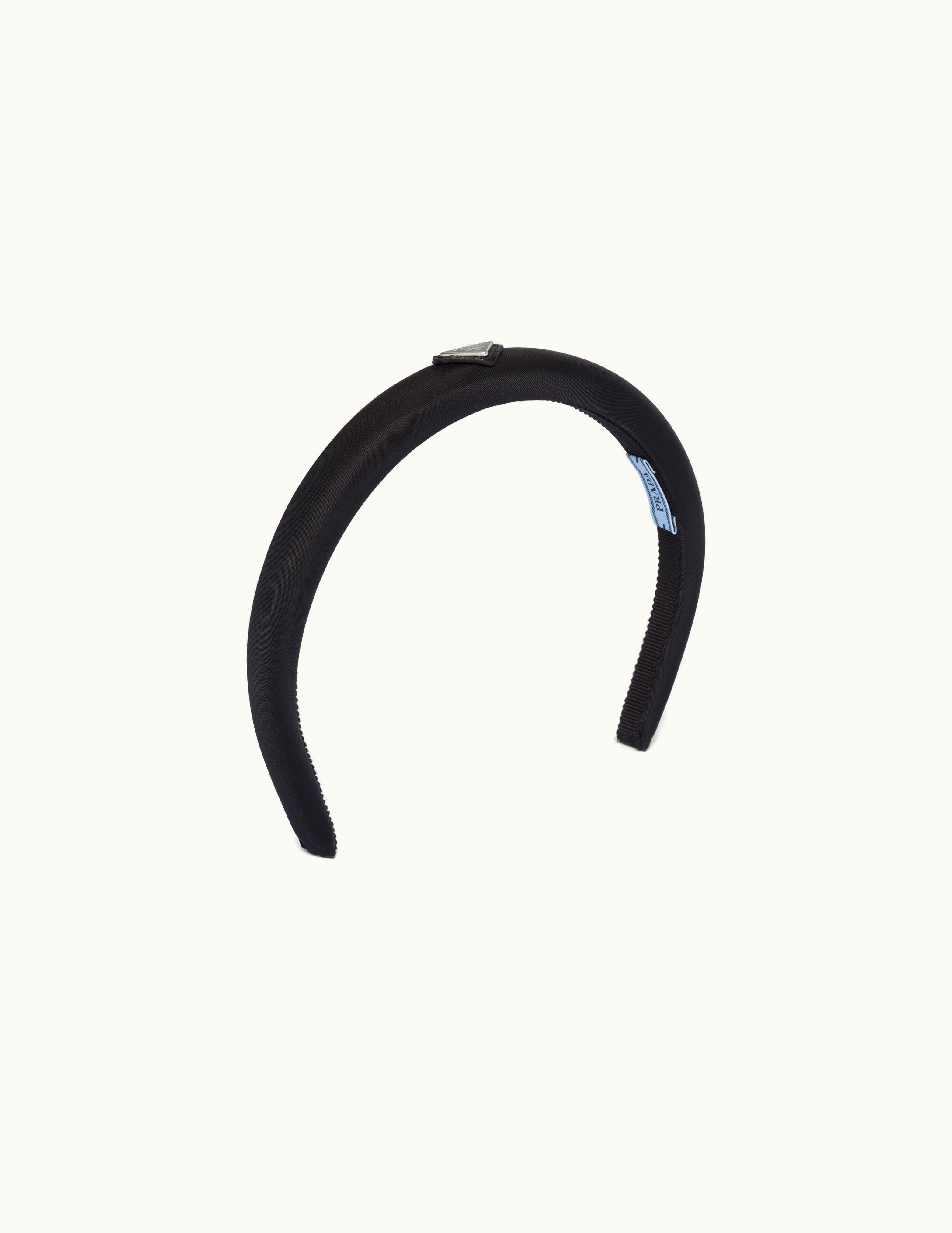 Prada Prada Triangle Logo Black Re-nylon Headband