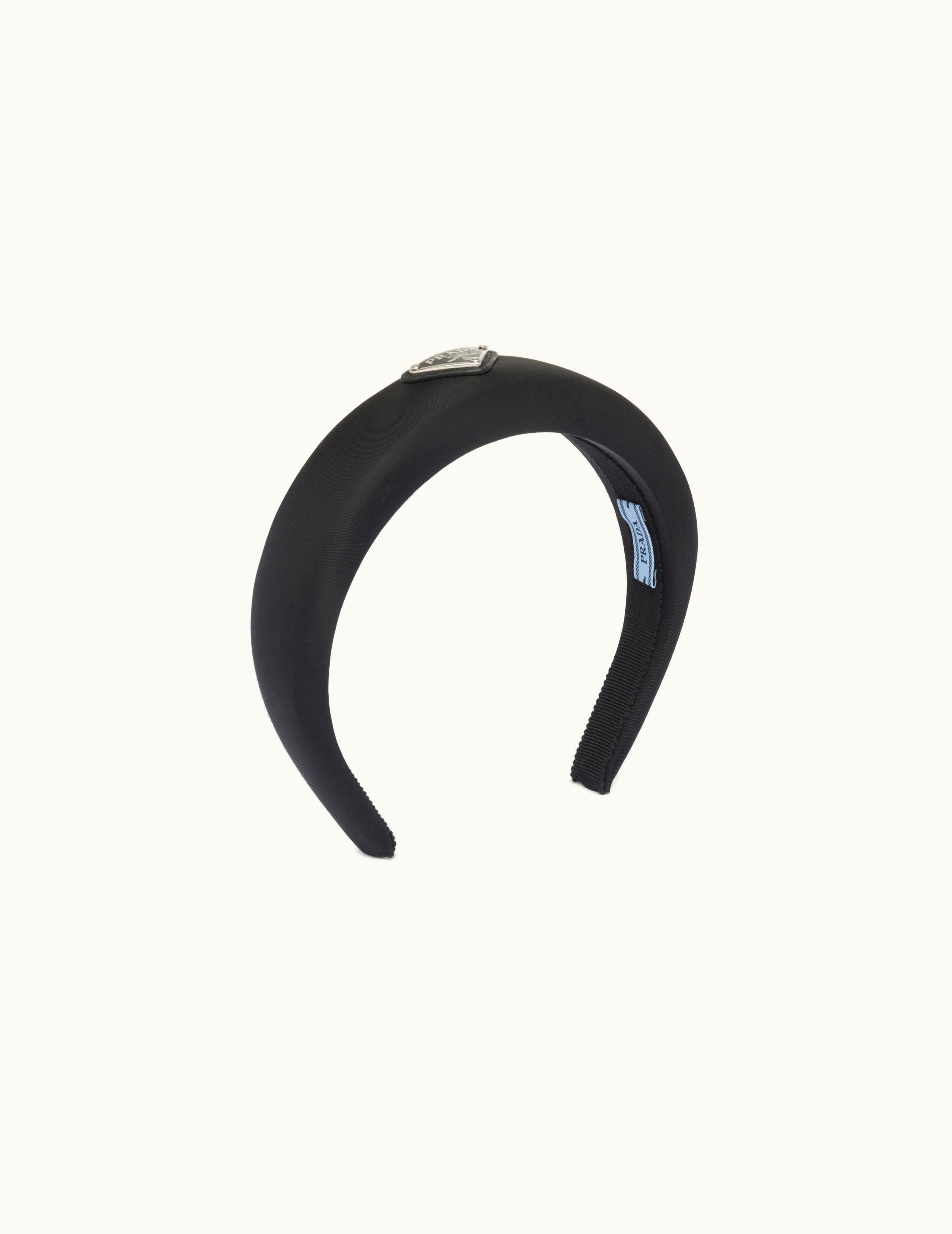 Prada Prada Triangle Logo Re-nylon Headband Black