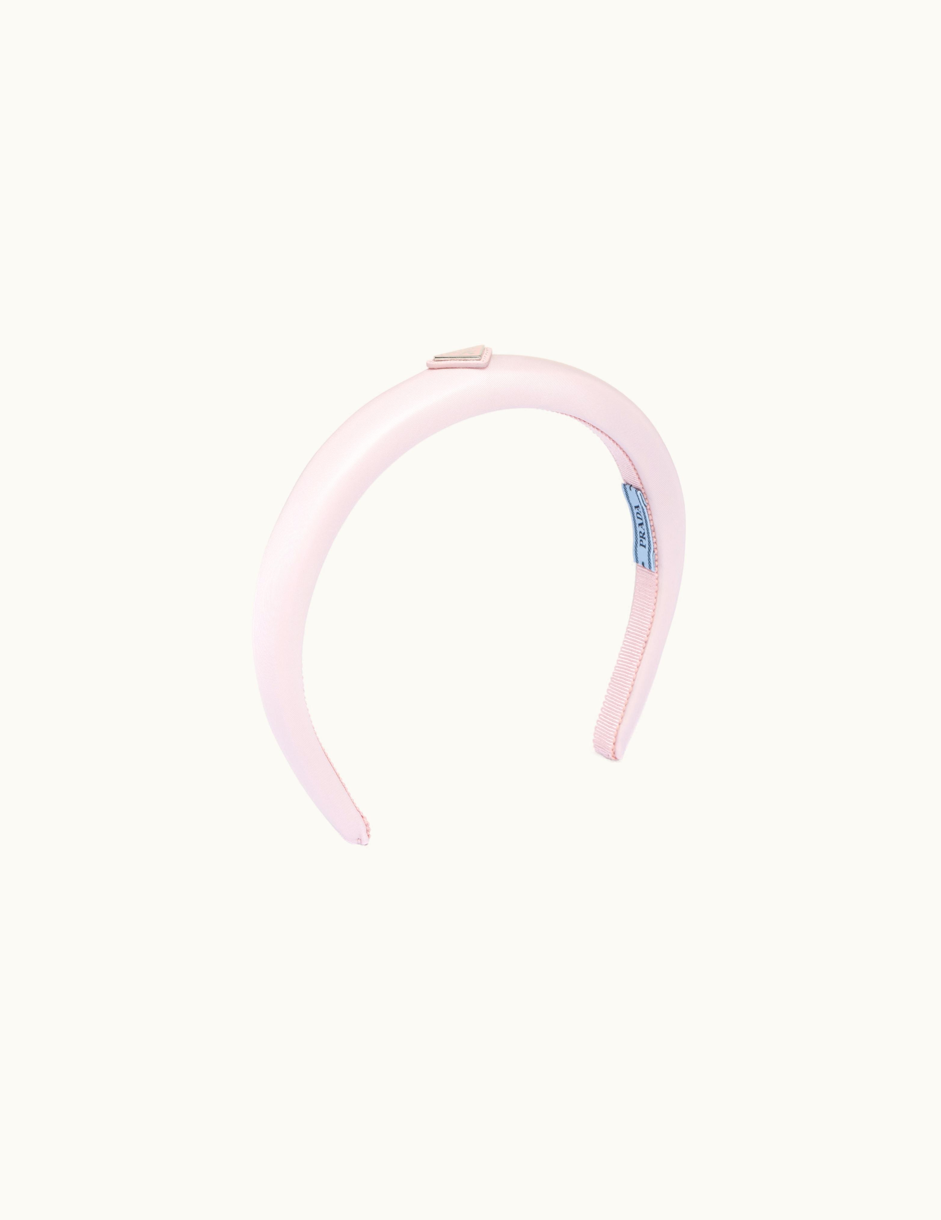 Prada Prada Triangle Logo Enameled Metal Headband