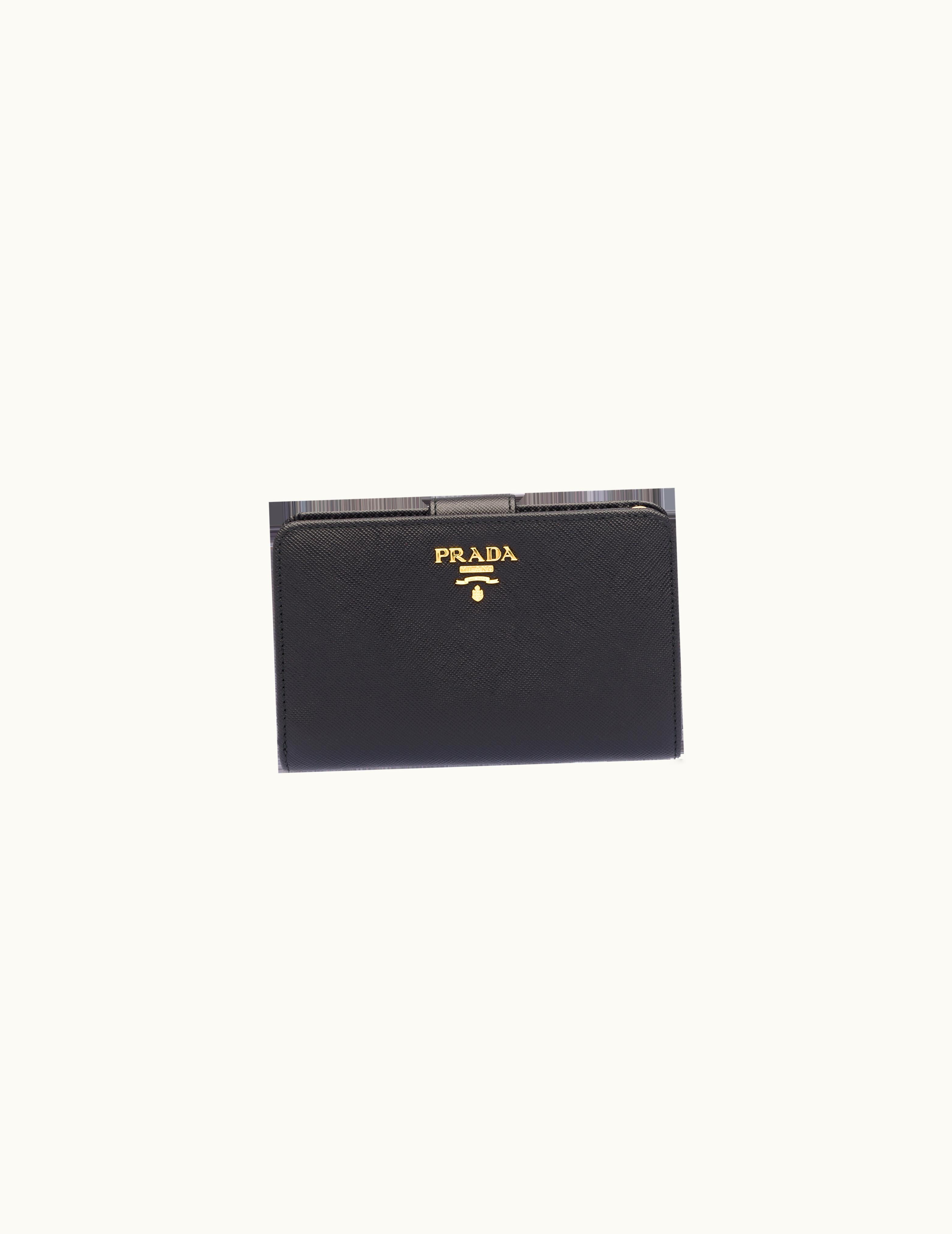 Prada Prada Black Small Saffiano Leather Wallet 1ML225_QWA_F0002