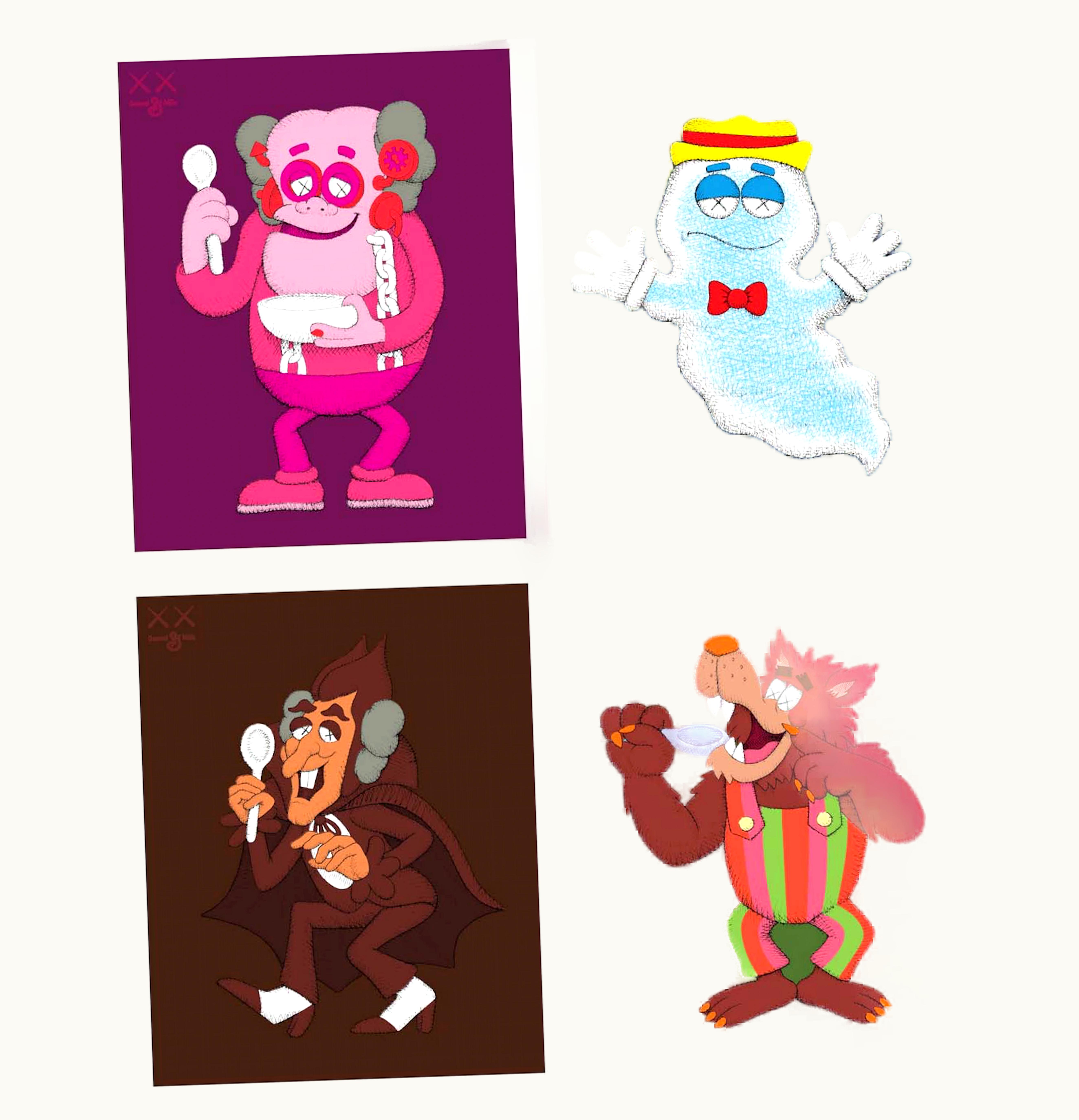 KAWS KAWS x Monster Poster Set of 4