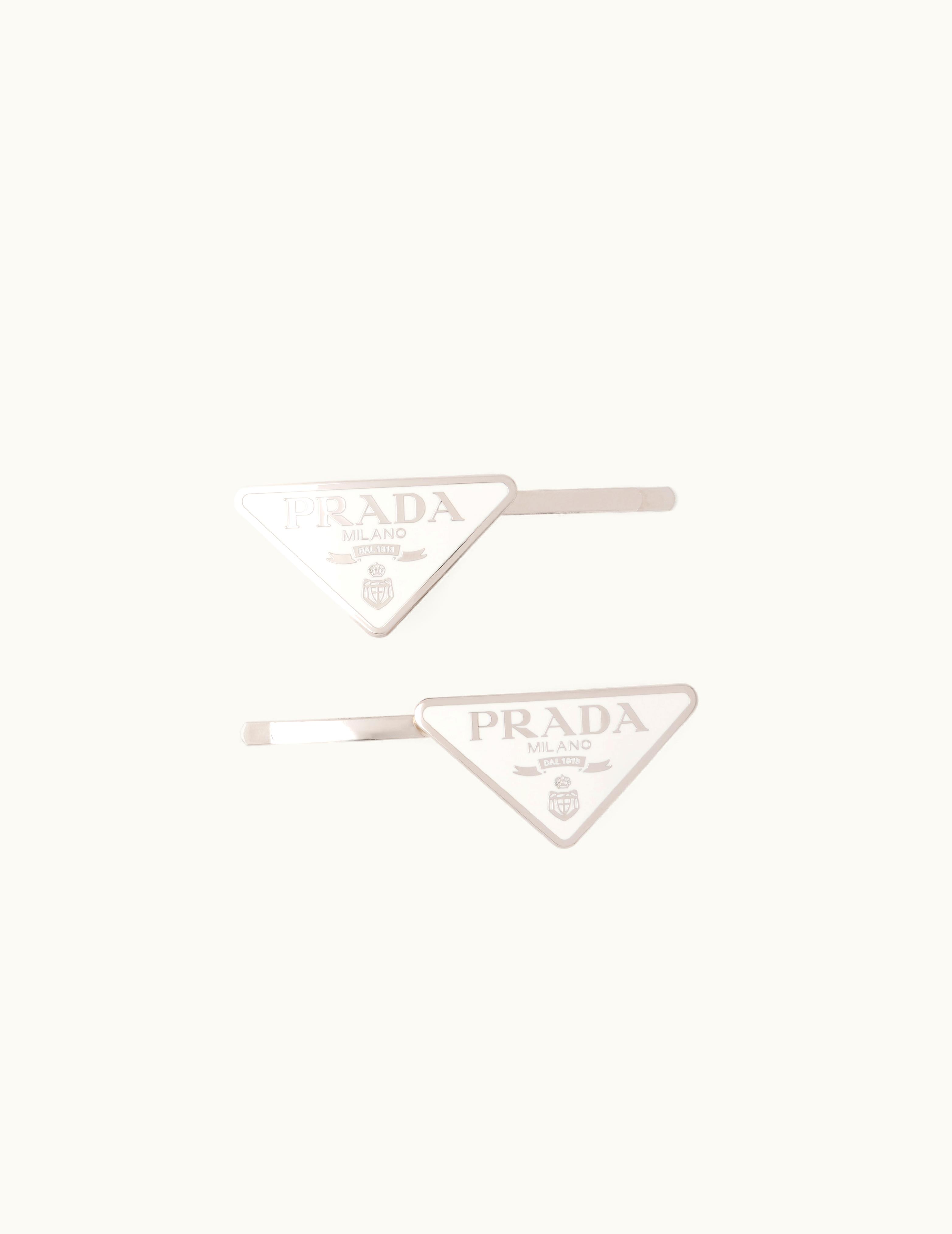 Prada Prada White Metal Hair Clips