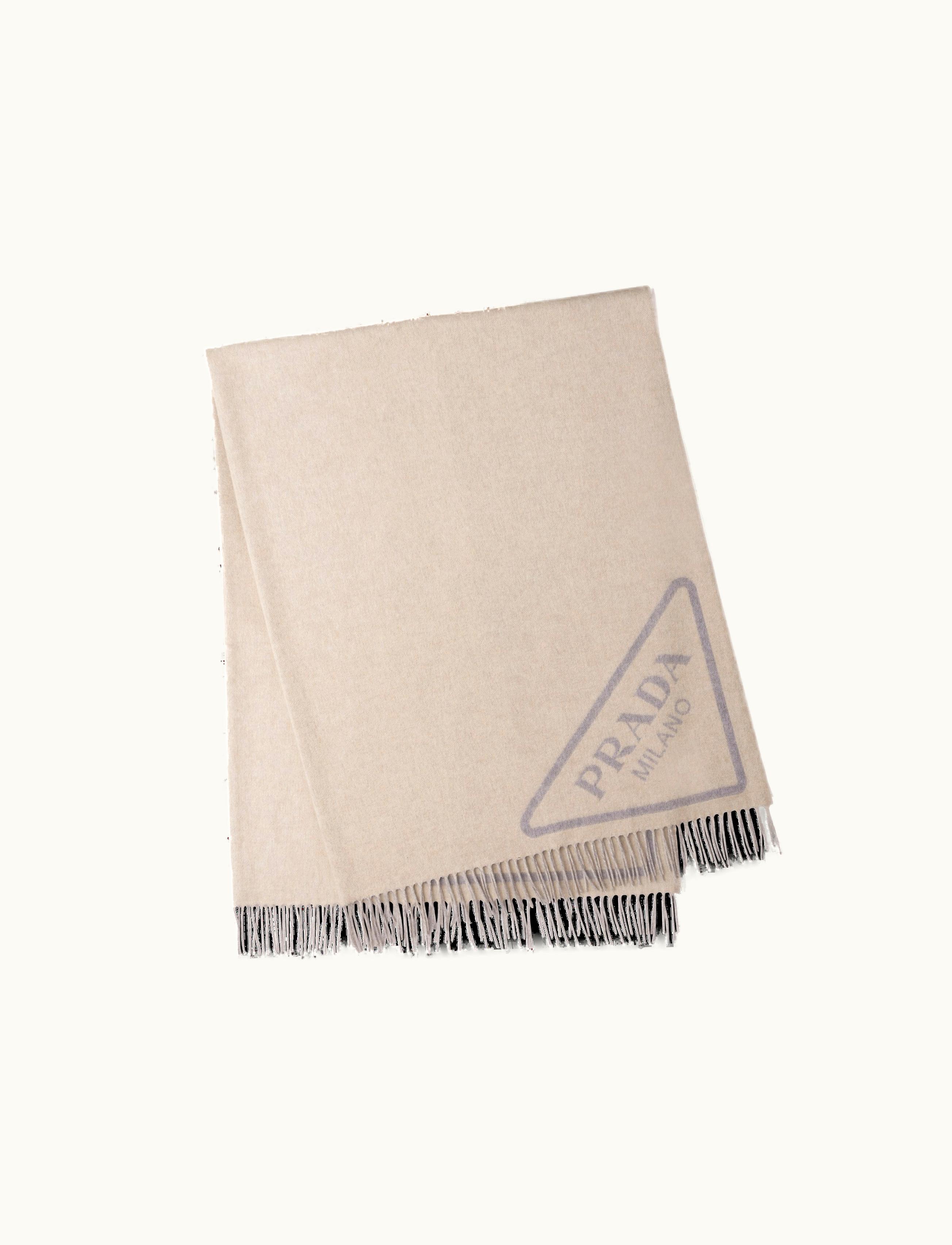 Prada Prada Albino / Grey Double Cashmere Throw