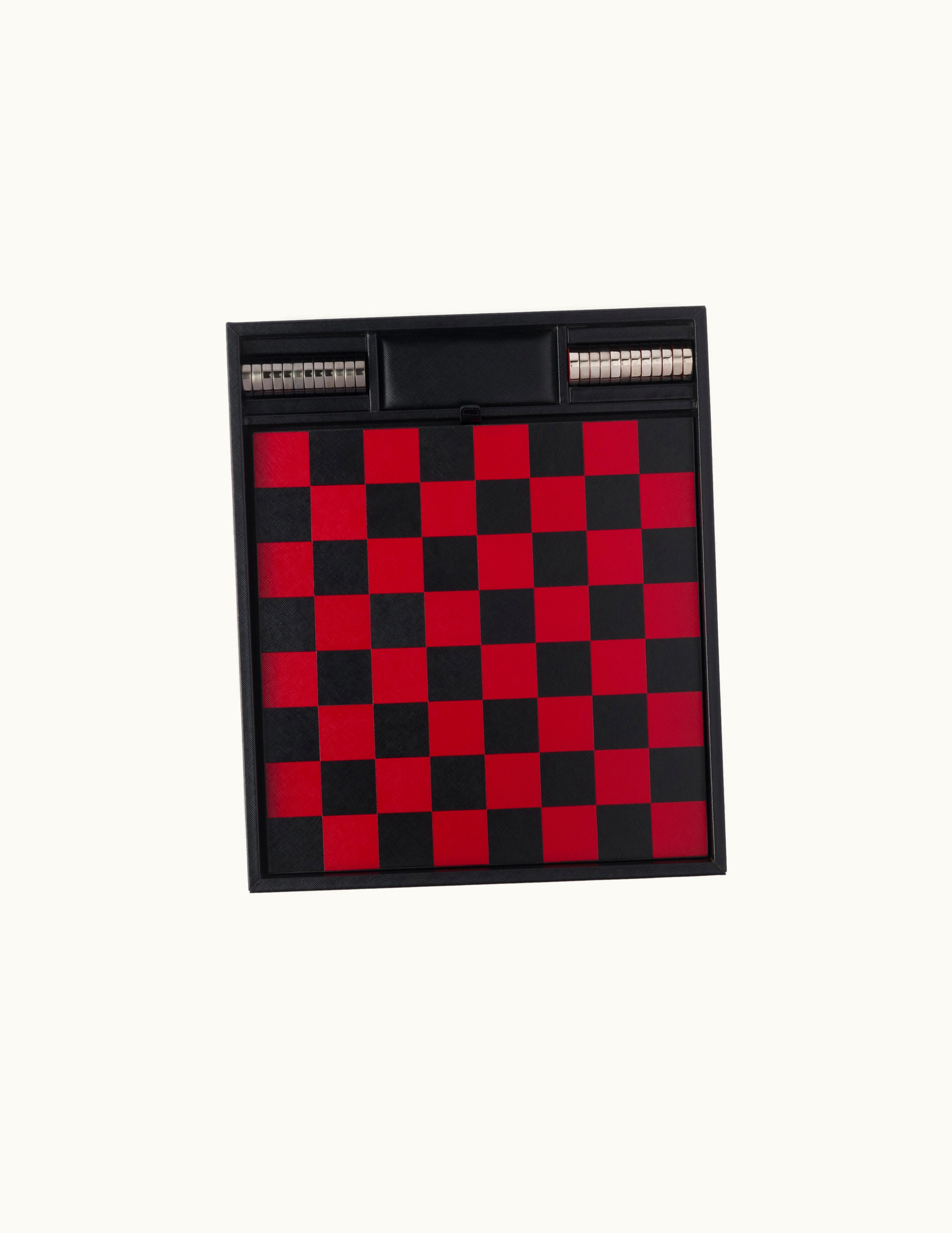 Prada Prada Black Saffiano Leather Checkers Set