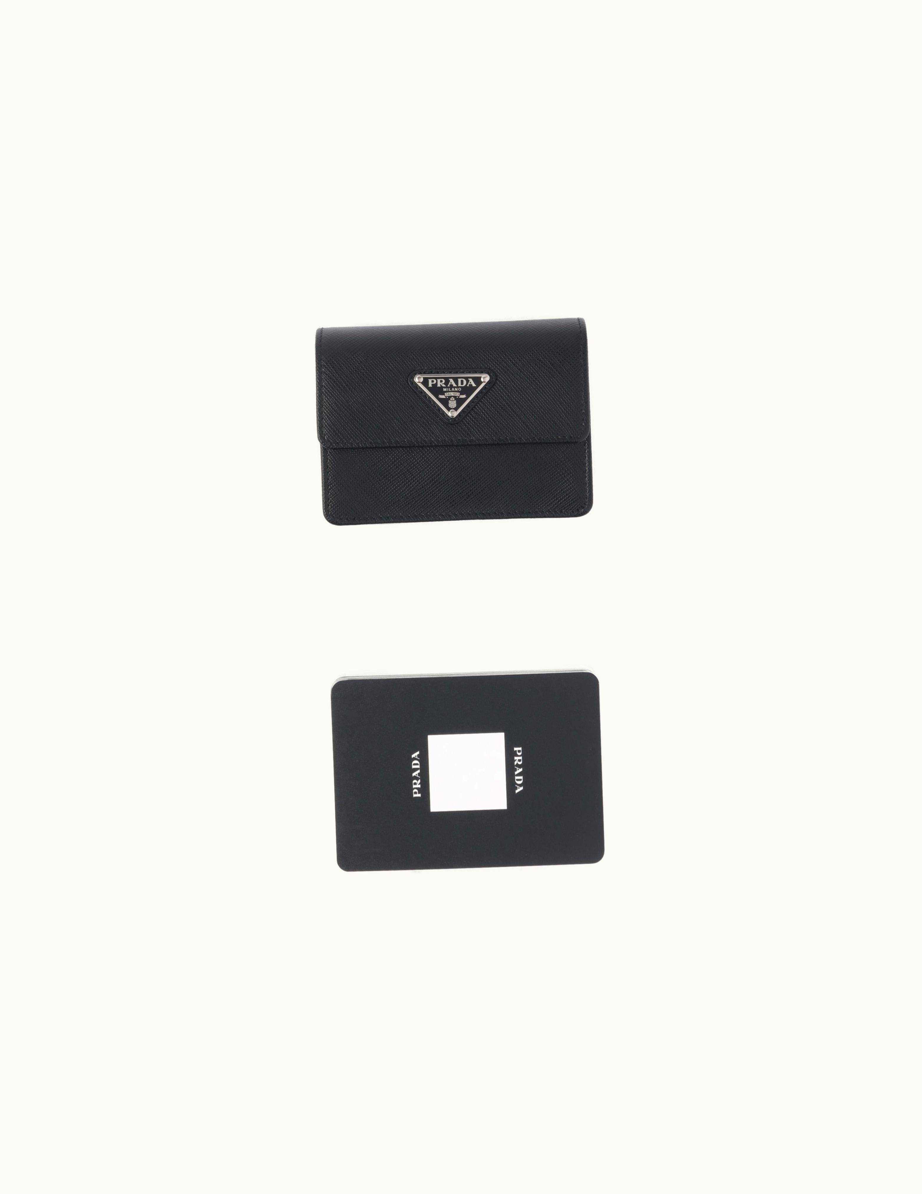 Prada Prada Black Saffiano Leather Playing Cards Set