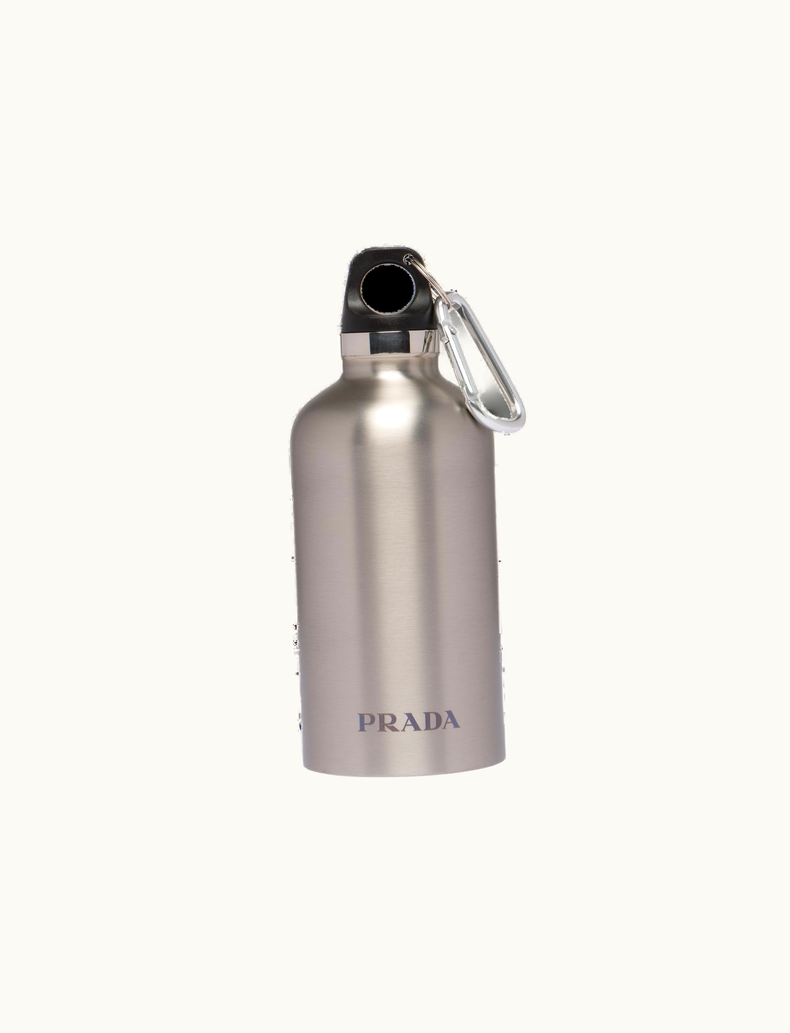 Prada Prada Silver Stainless Steel Insulated Water Bottle, 350 Ml