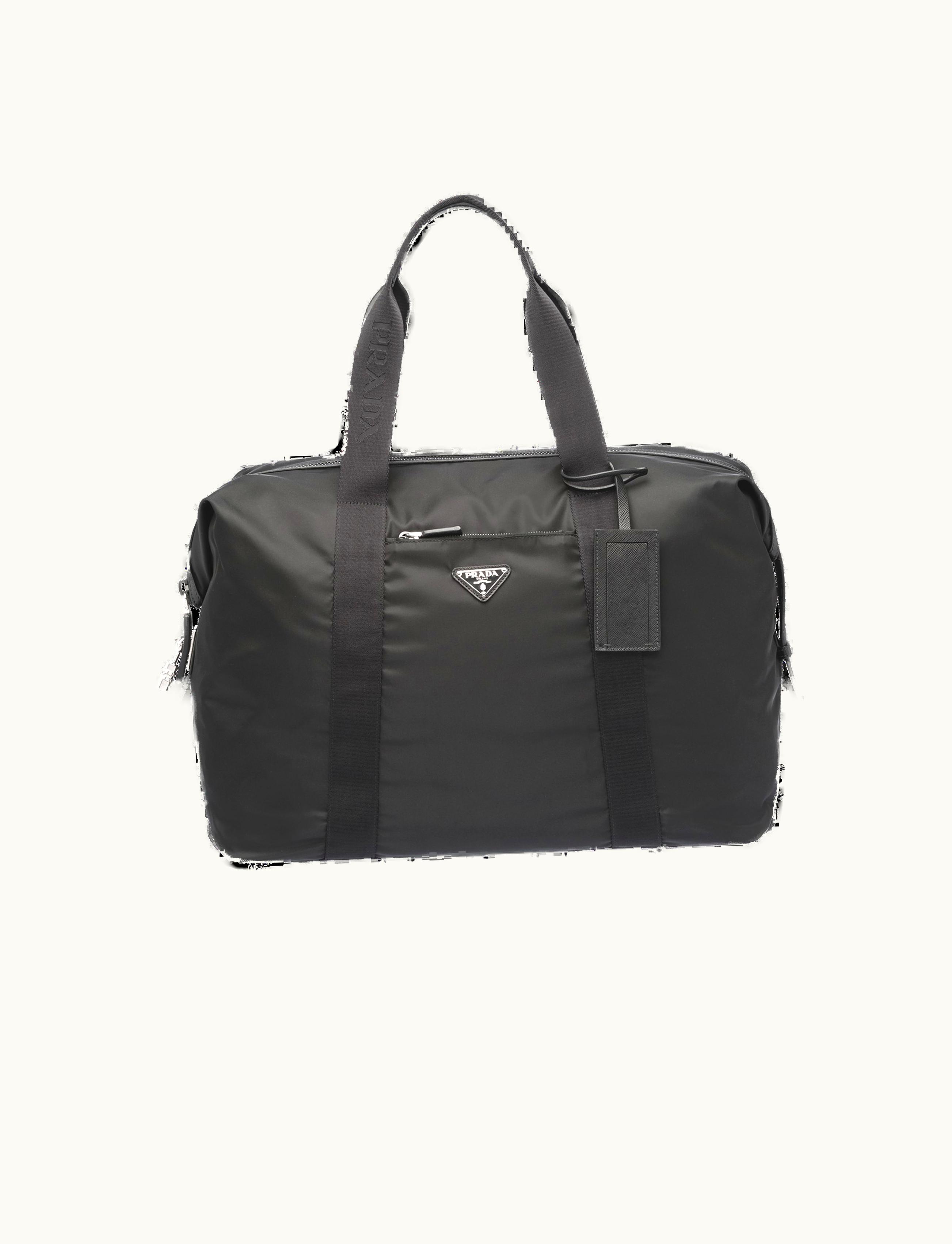 Prada Prada Black Re-nylon And Saffiano Leather Duffle Bag 2VC796_2DMH_F0002_V_OOO