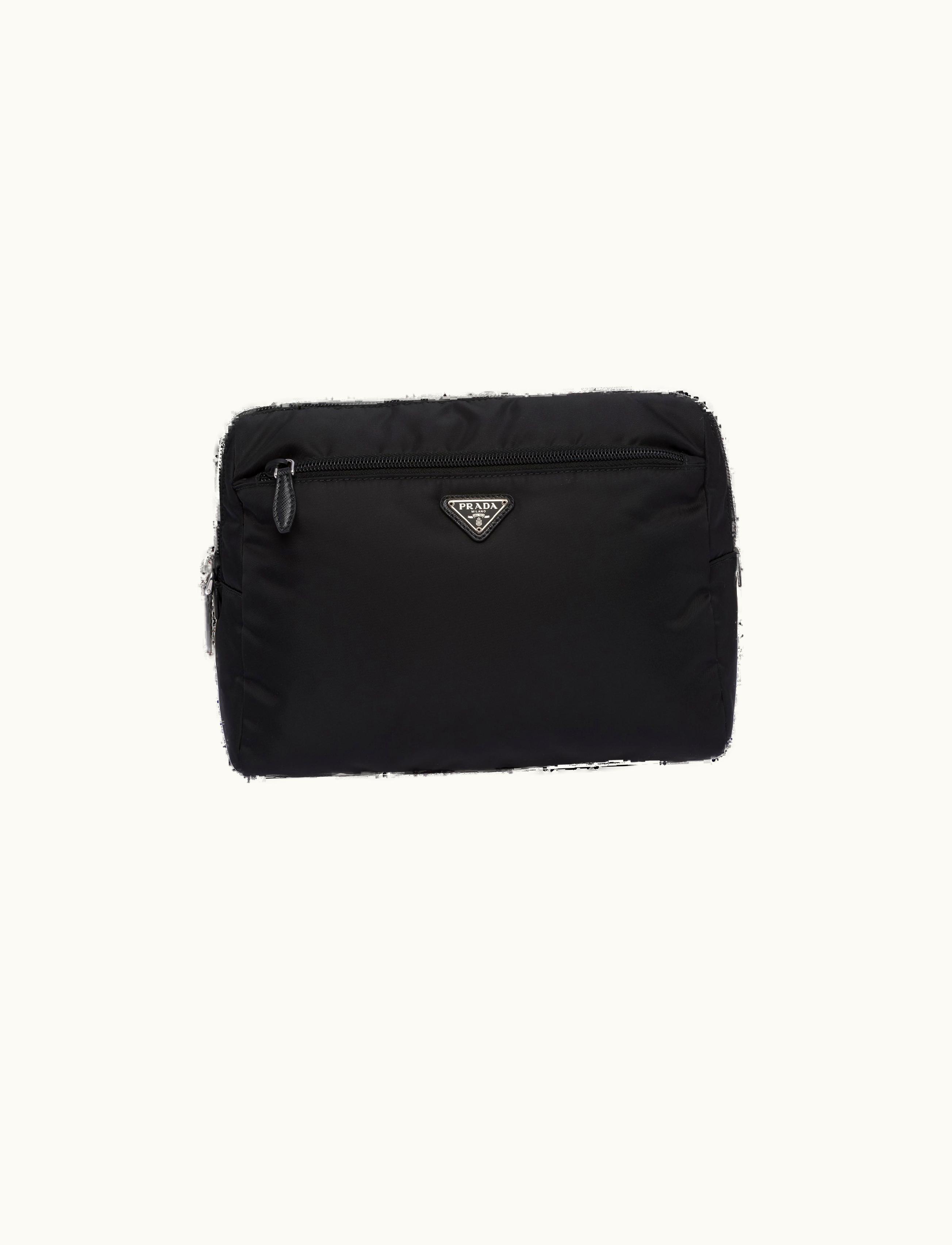 Prada Prada Black / Astral Blue Re-nylon Travel Pouch