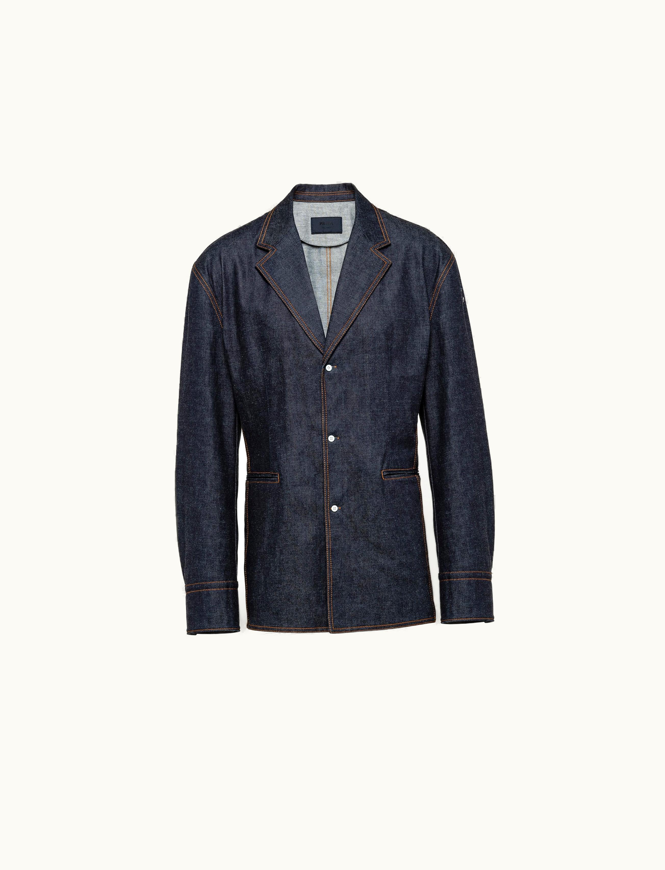 Prada Prada Navy Single-breasted Denim Jacket
