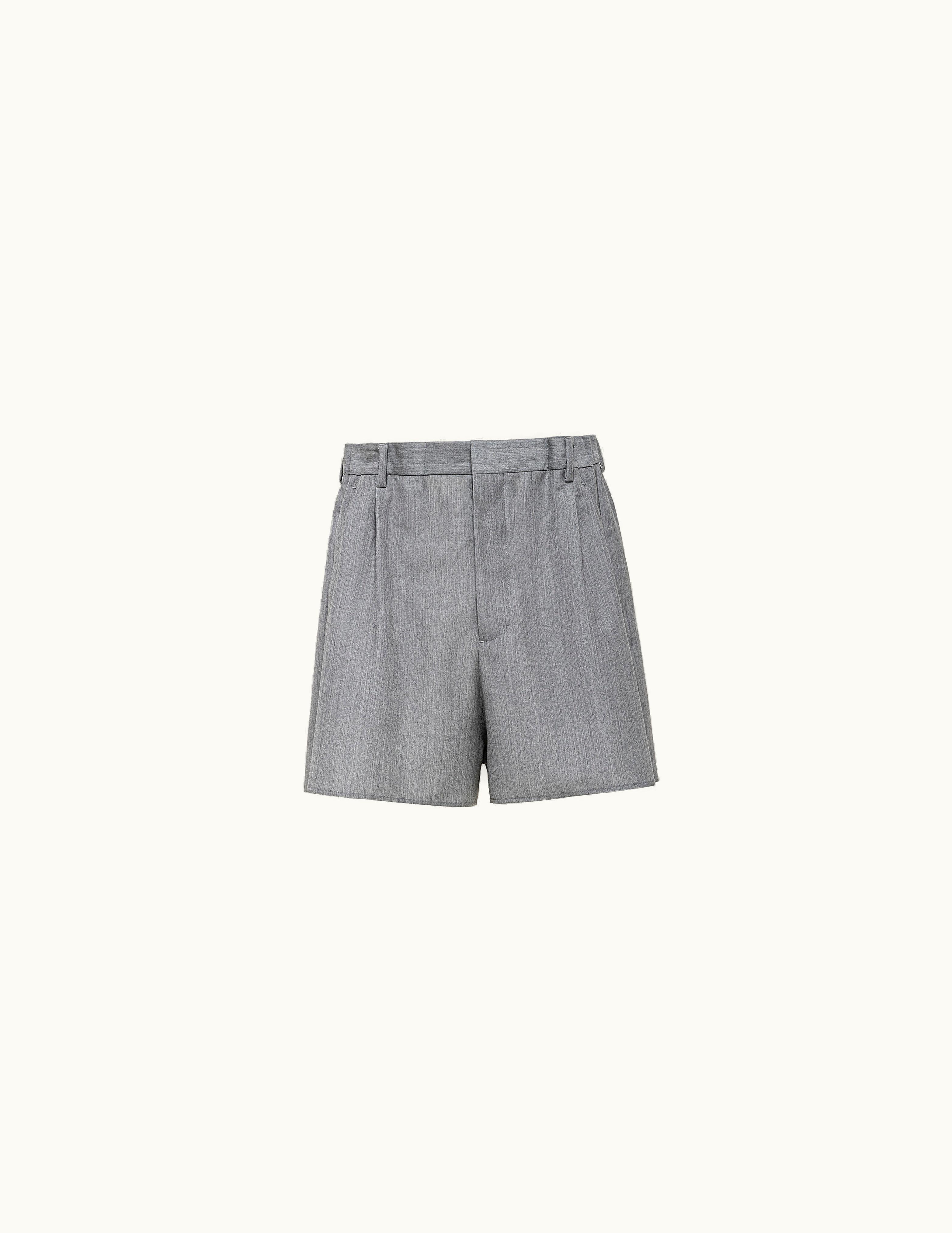 Prada Prada Grey Wool And Mohair Shorts