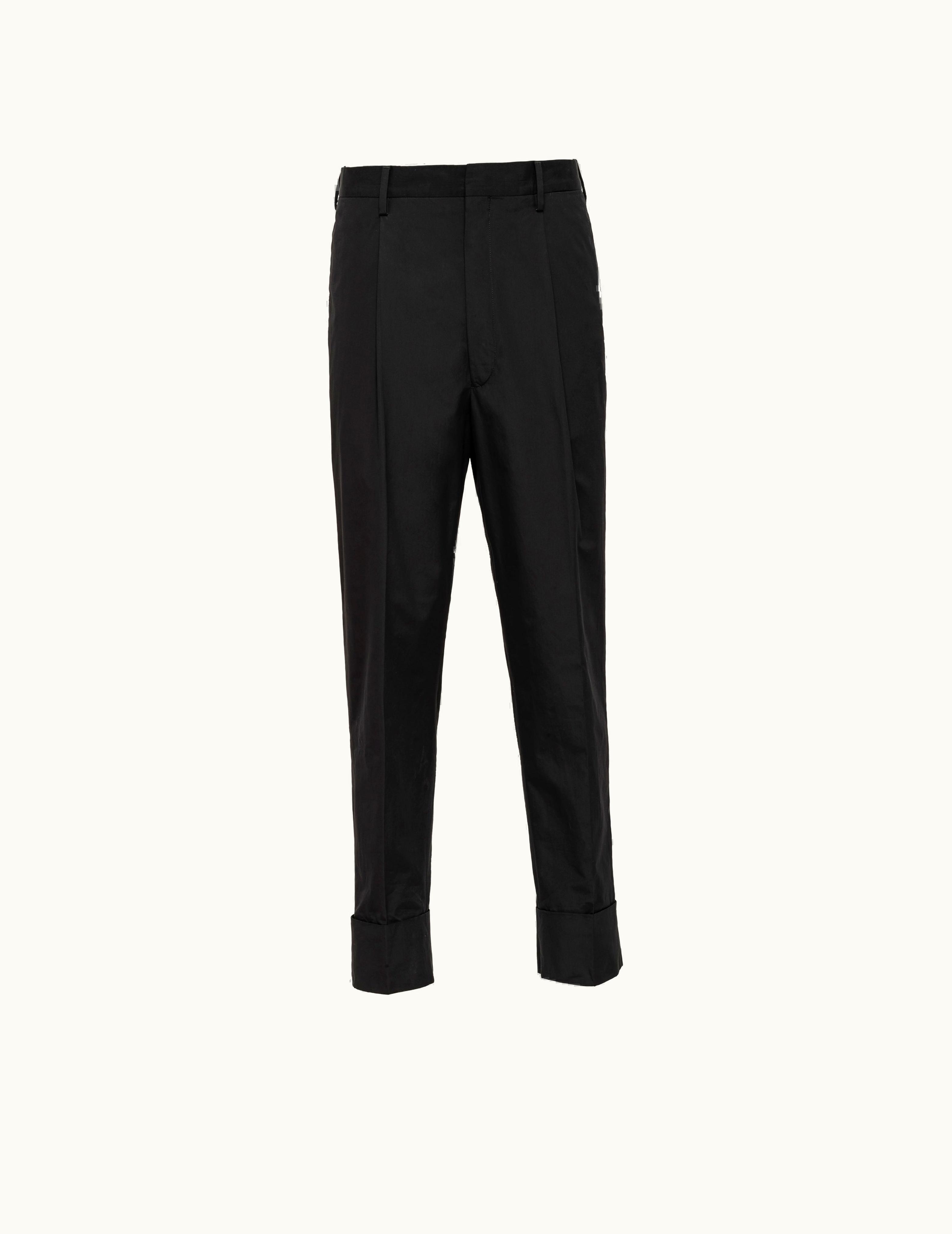 Prada Prada Tailored Cotton Trousers Black
