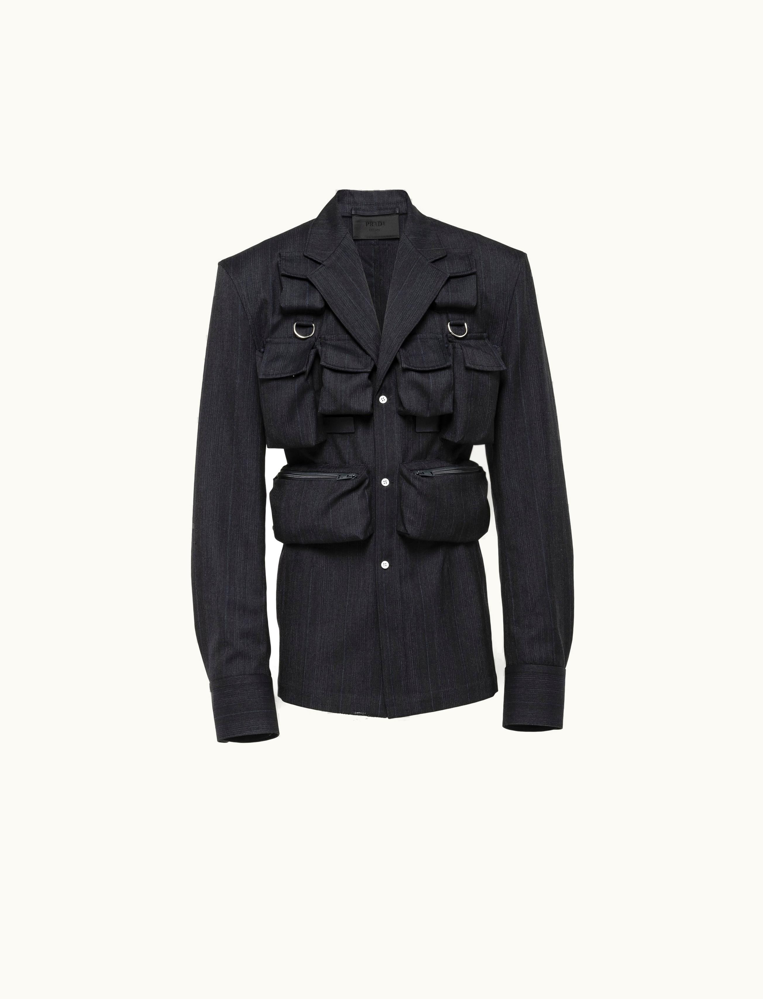 Prada Prada Navy Single-breasted Wool Jacket