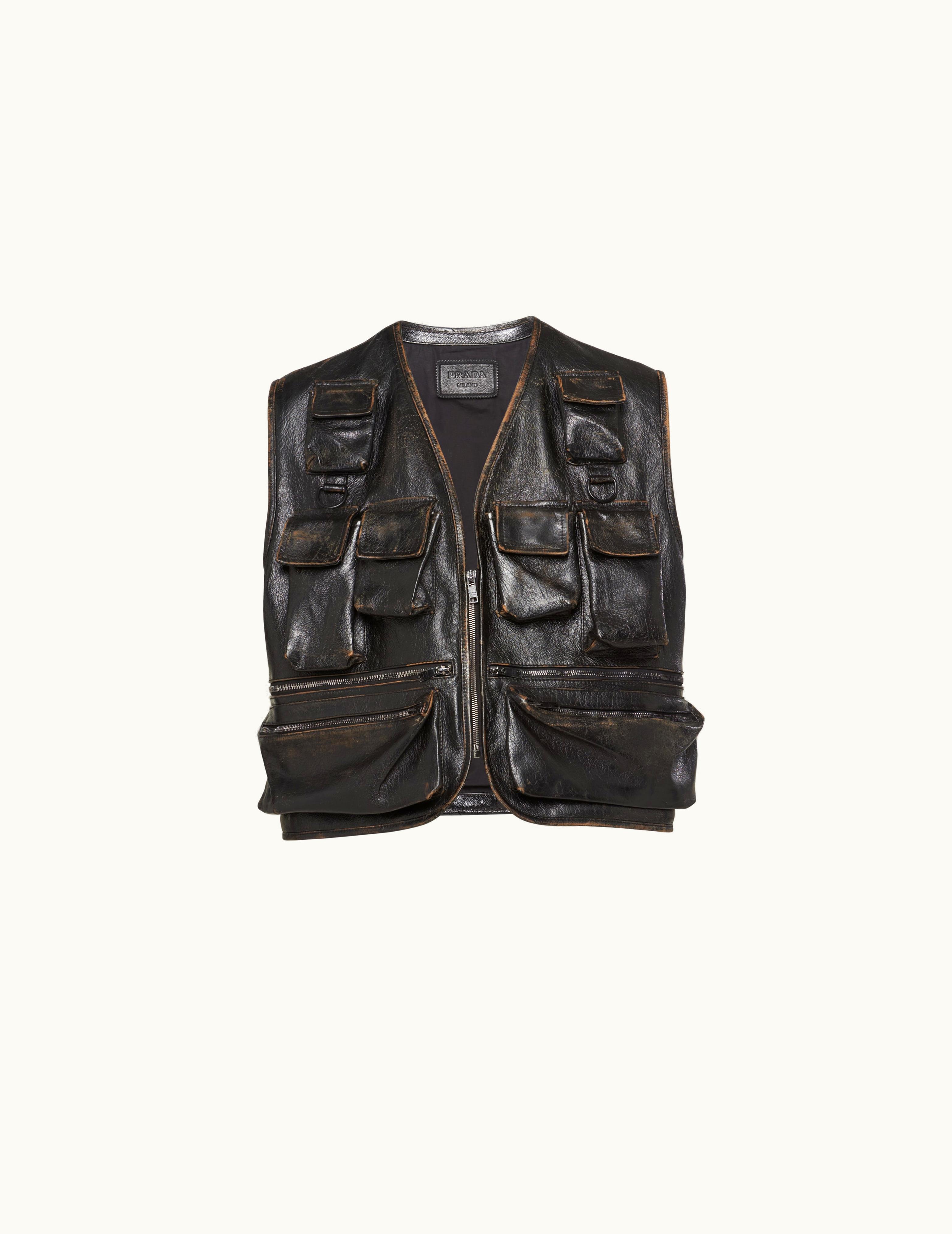 Prada Prada Black Leather Vest