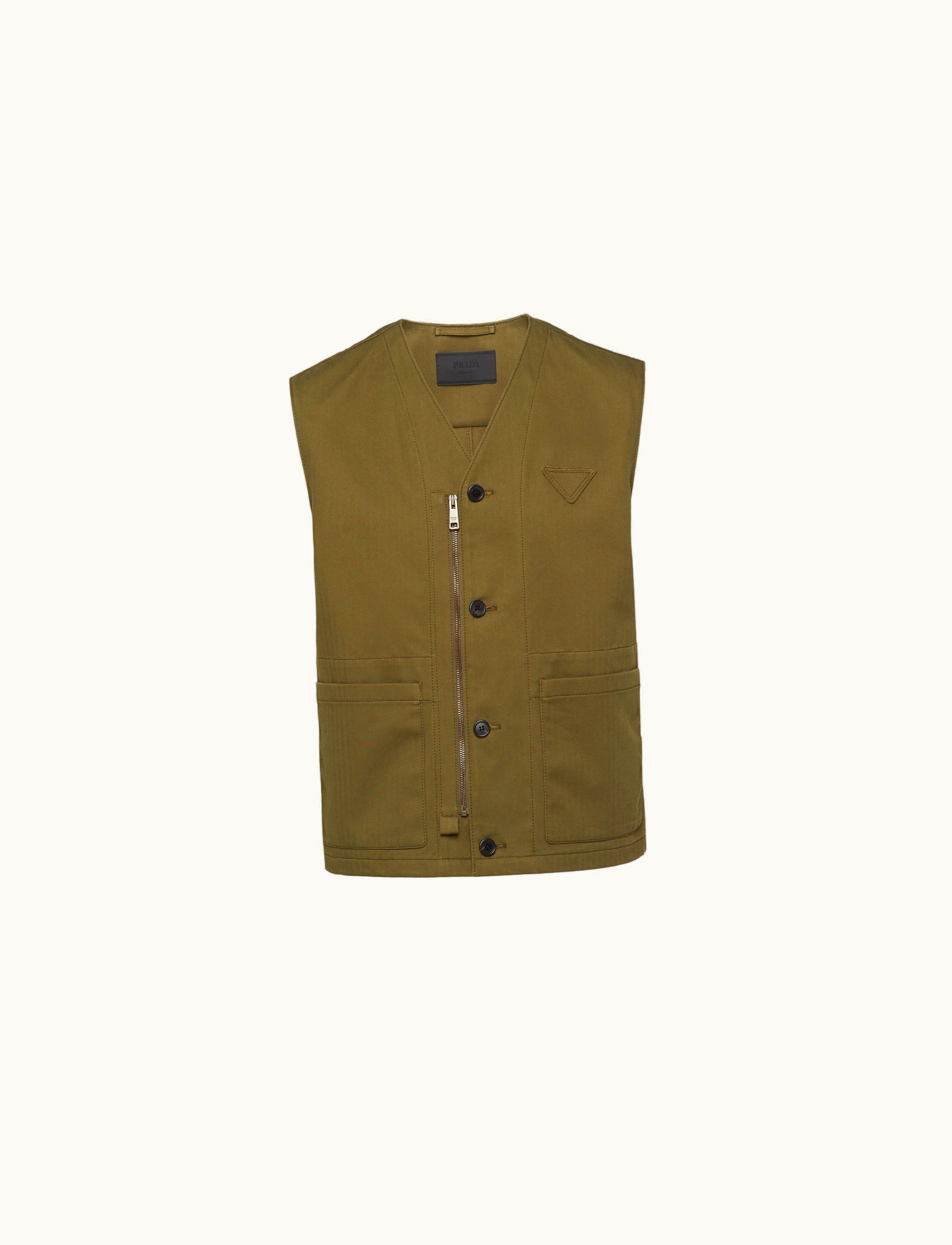 Prada Prada Military Green Cotton Vest