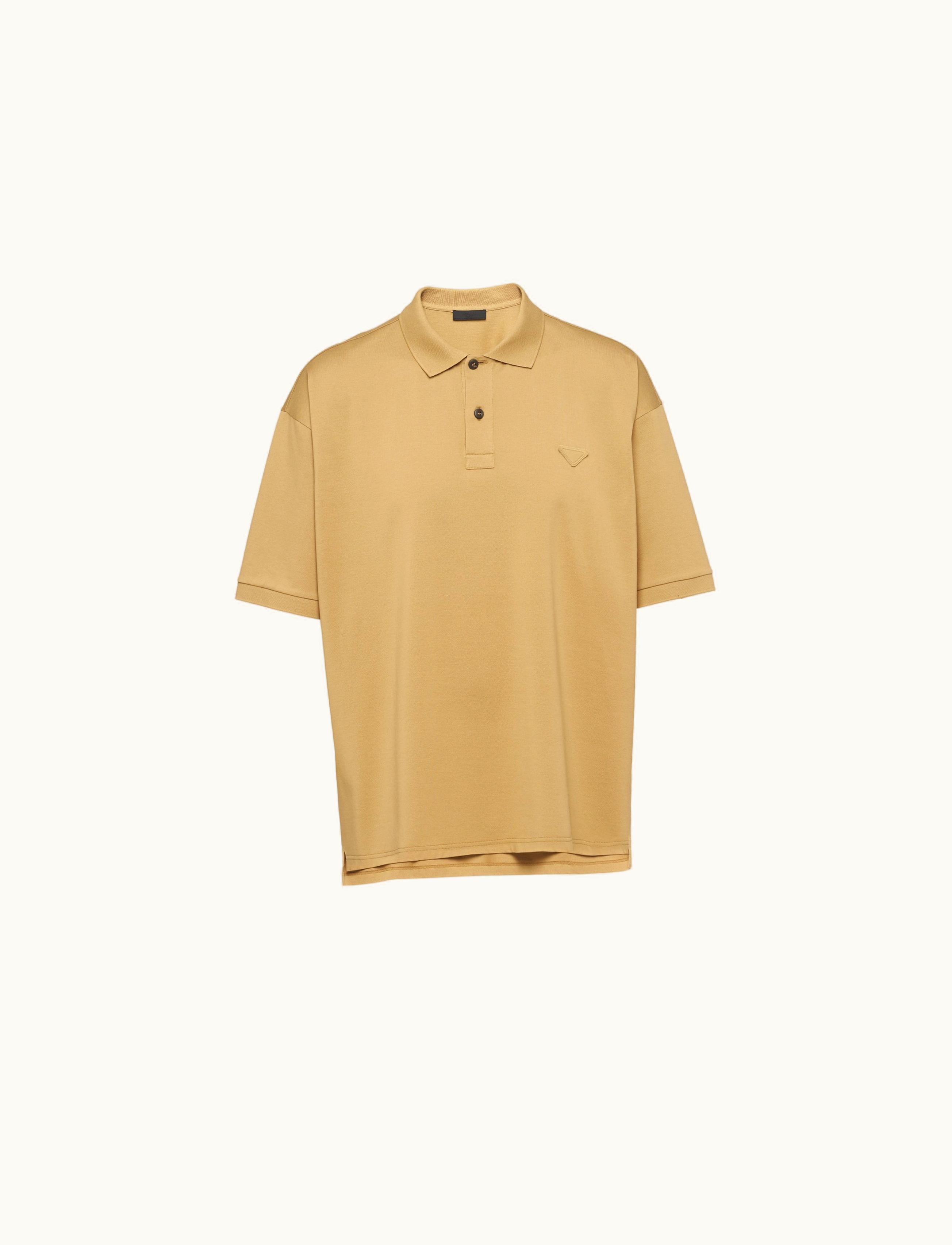 Prada Prada Khaki Oversized Cotton Polo Shirt