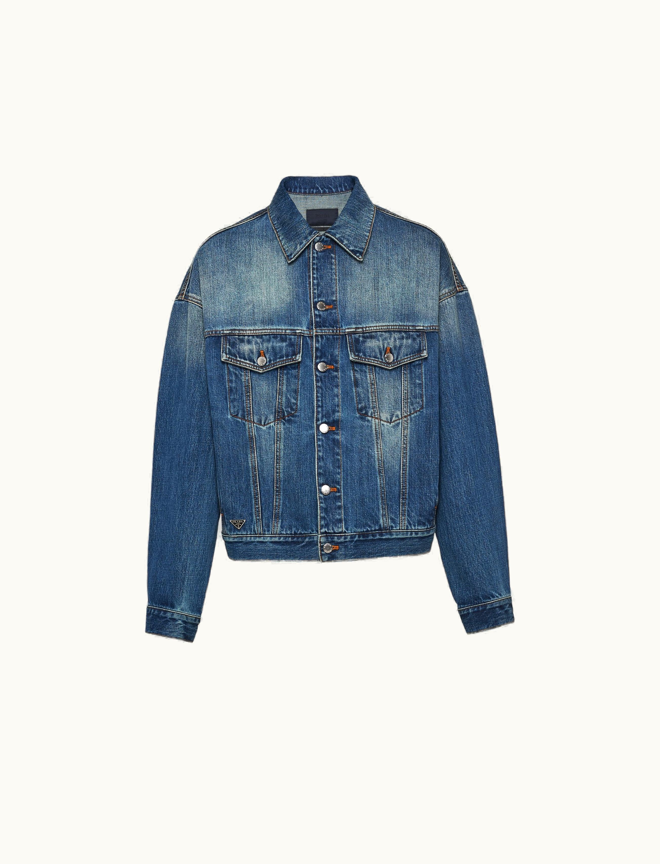 Prada Prada Navy Denim Trucker Jacket