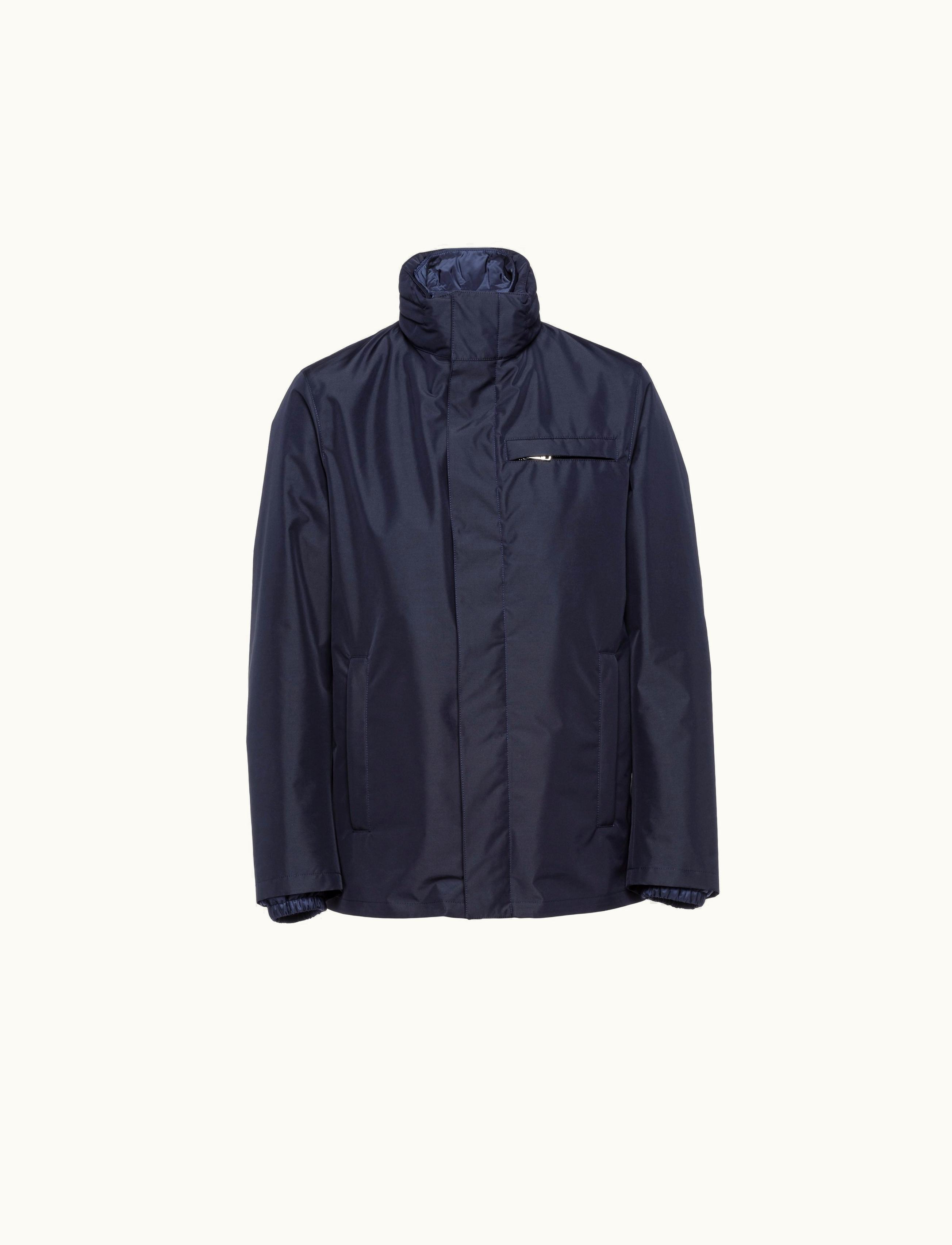 Prada Prada Blue Technical Fabric Blouson Jacket